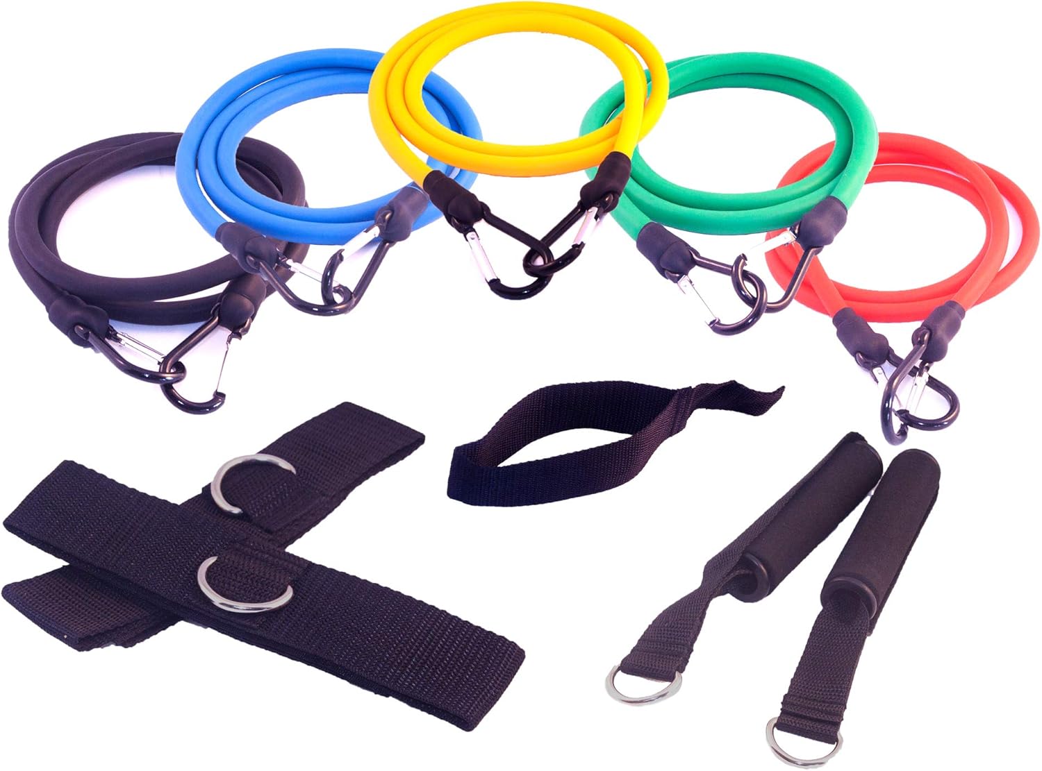 FH Gym In a Bag Total Trainer | Resistance Band Set 24 Piece Home Workout Equipment | Indoor Multi Gym