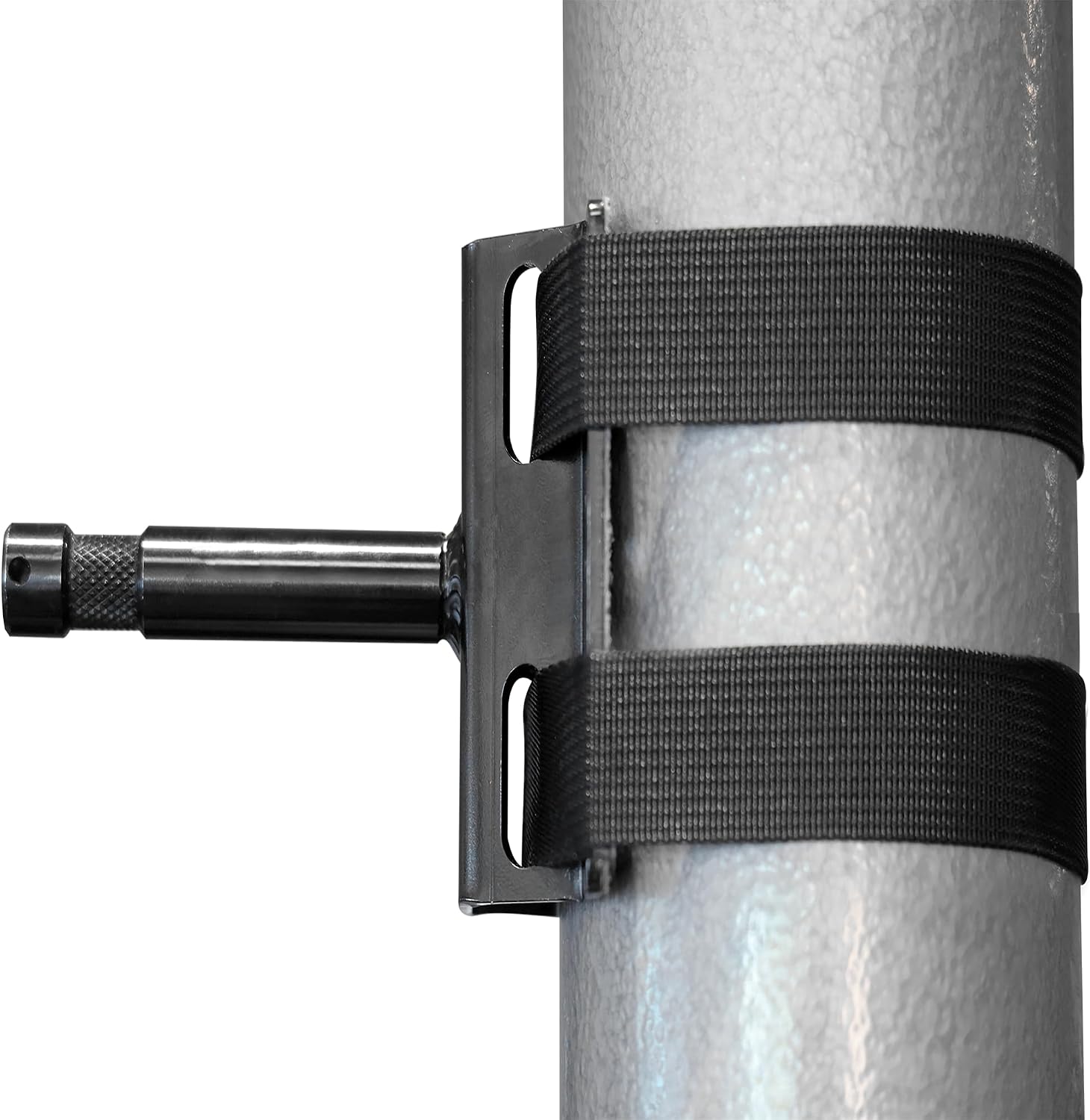 Matthews LB2™ Location Baby Bracket – 5/8" Knurled Baby Pin Mount with Strap Pass-Throughs and Mounting Holes – Multi-Purpose Grip Solution for Mounting Lights, Cameras, and Accessories On-Set