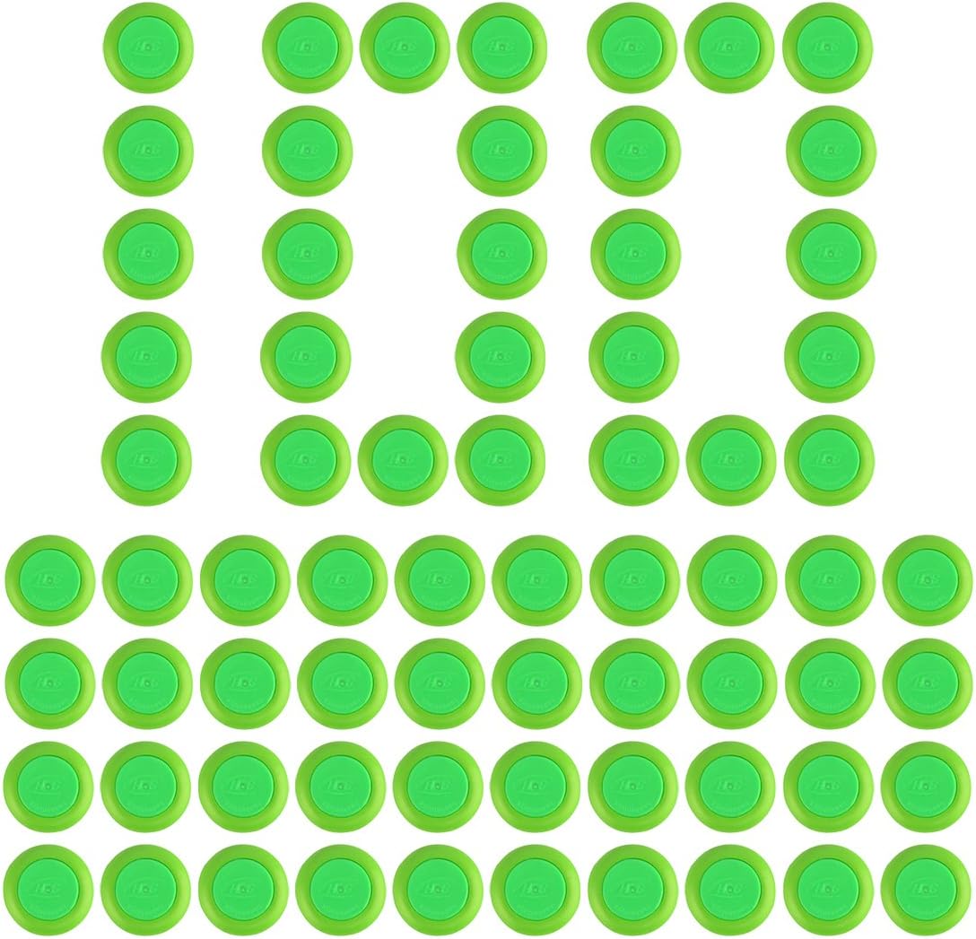 PeleusTech Disc Refill Set, 100PCS Soft Refill Disc Bullet Darts for Nerf Vortex Blaster Praxis Nitron Vigilon Proton Ammo Revonix Pyragon Zombie Lumitron Diatron - Green