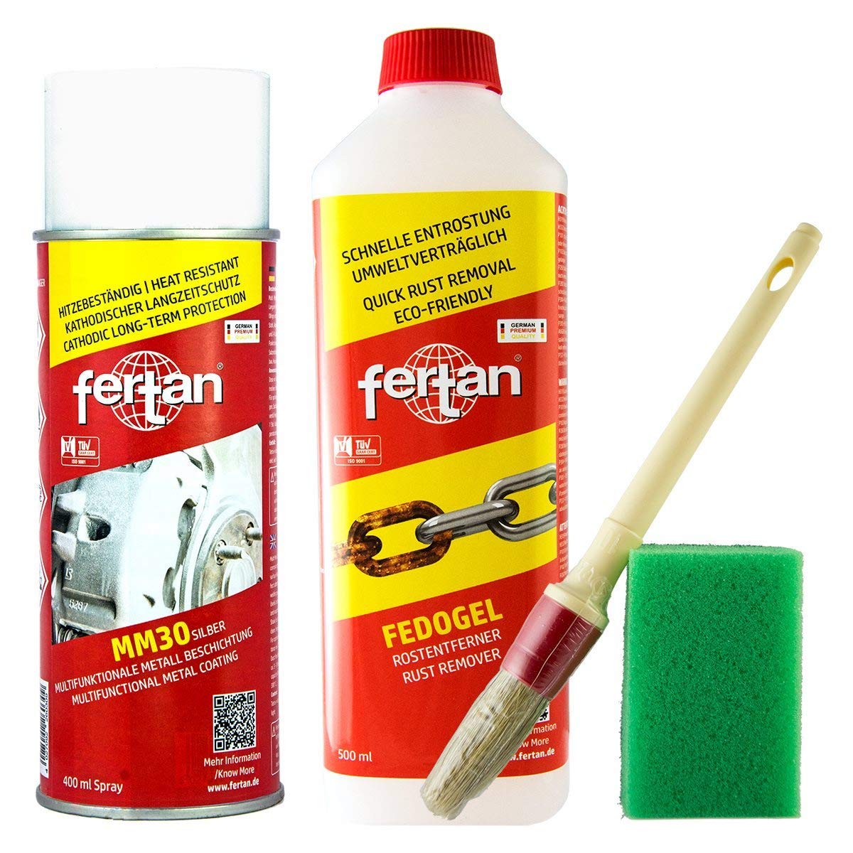 Fertan Bremsen-Kit FeDOGEL+ MM30+ Pinsel+ Schwamm (44,30/l)