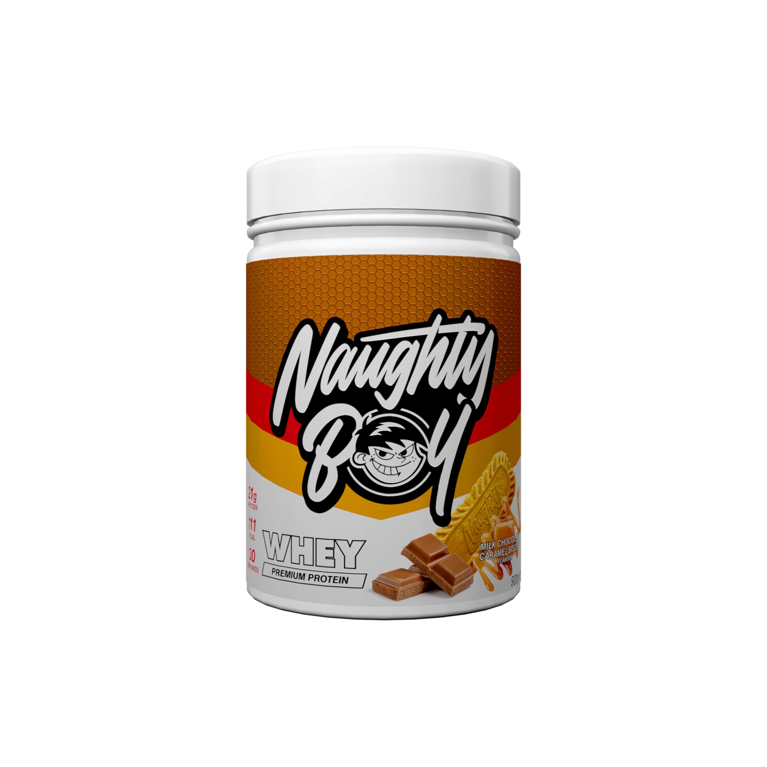 Naughty Boy Whey Advanced Protein (900g) Milk Chocolate Caramel Biscuit - Białka - Mieszanka białek serwatkowych