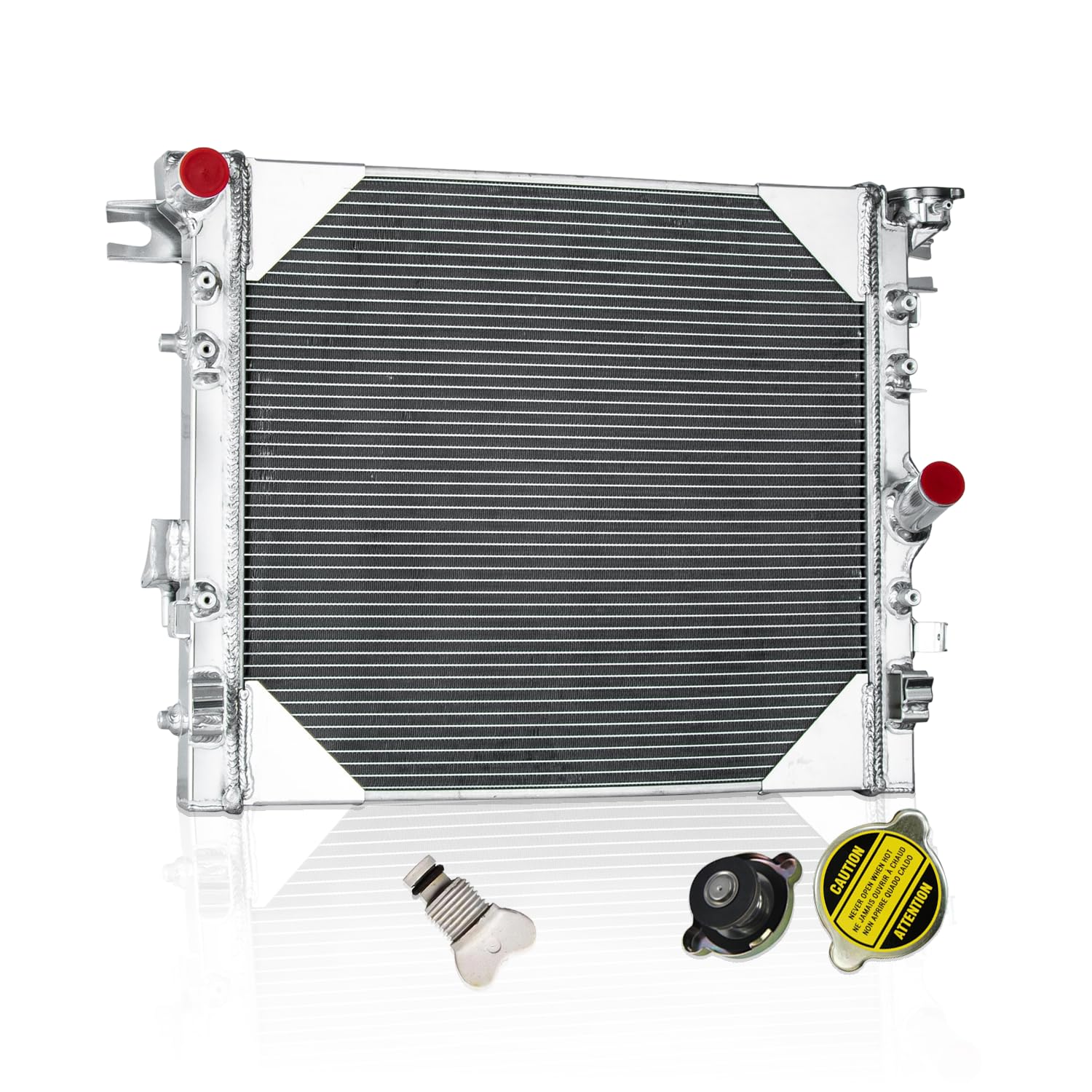 KUUHLERSAT CU2957 3 Row Core All Aluminum Radiator Compatible With 2007-2017 08 09 10 15 16 Jeep Wrangler Unlimited Rubicon Sport Rubicon/For 2018