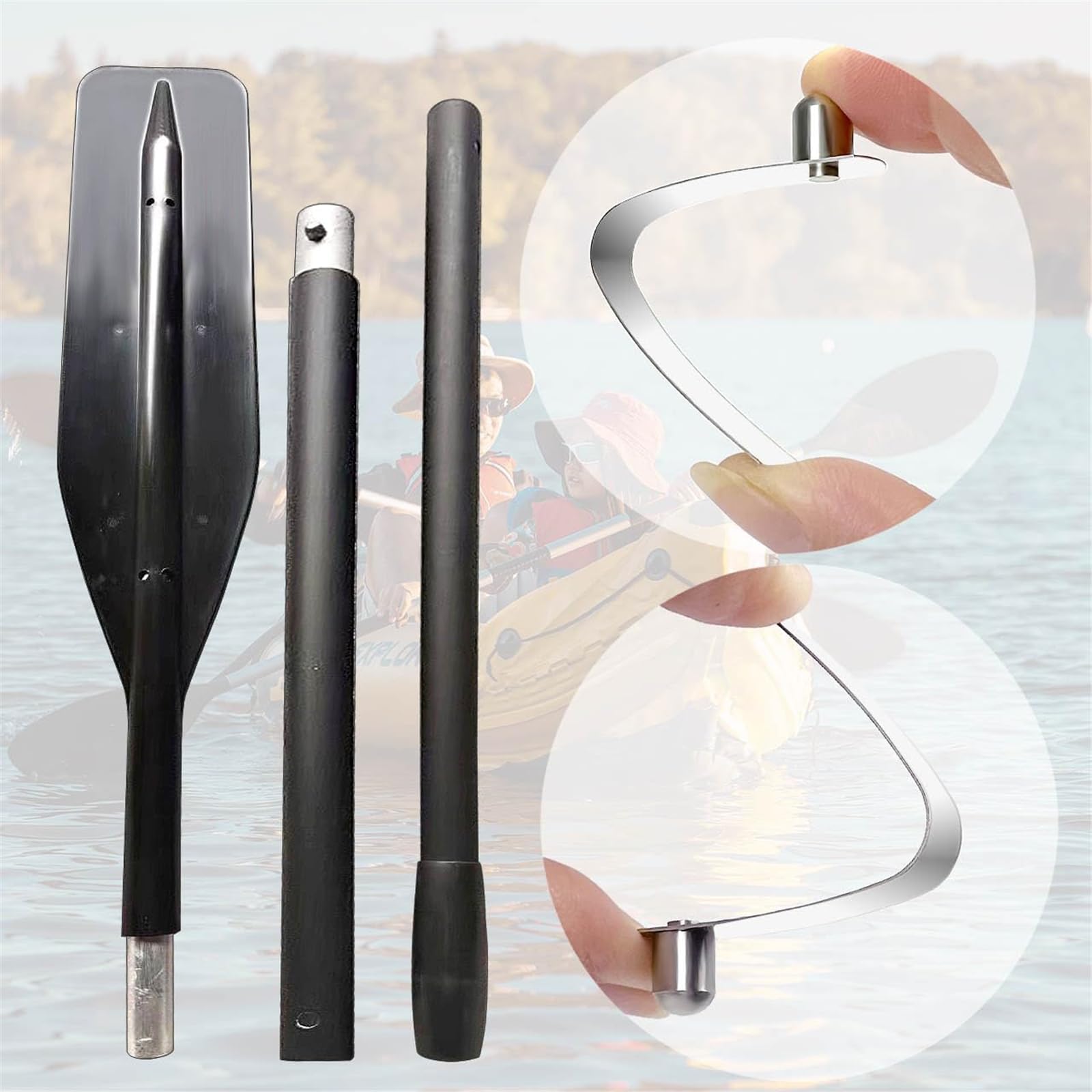 Sharplace Lot De 6 Clips à Ressort Pour Pagaie De Kayak, Clips à