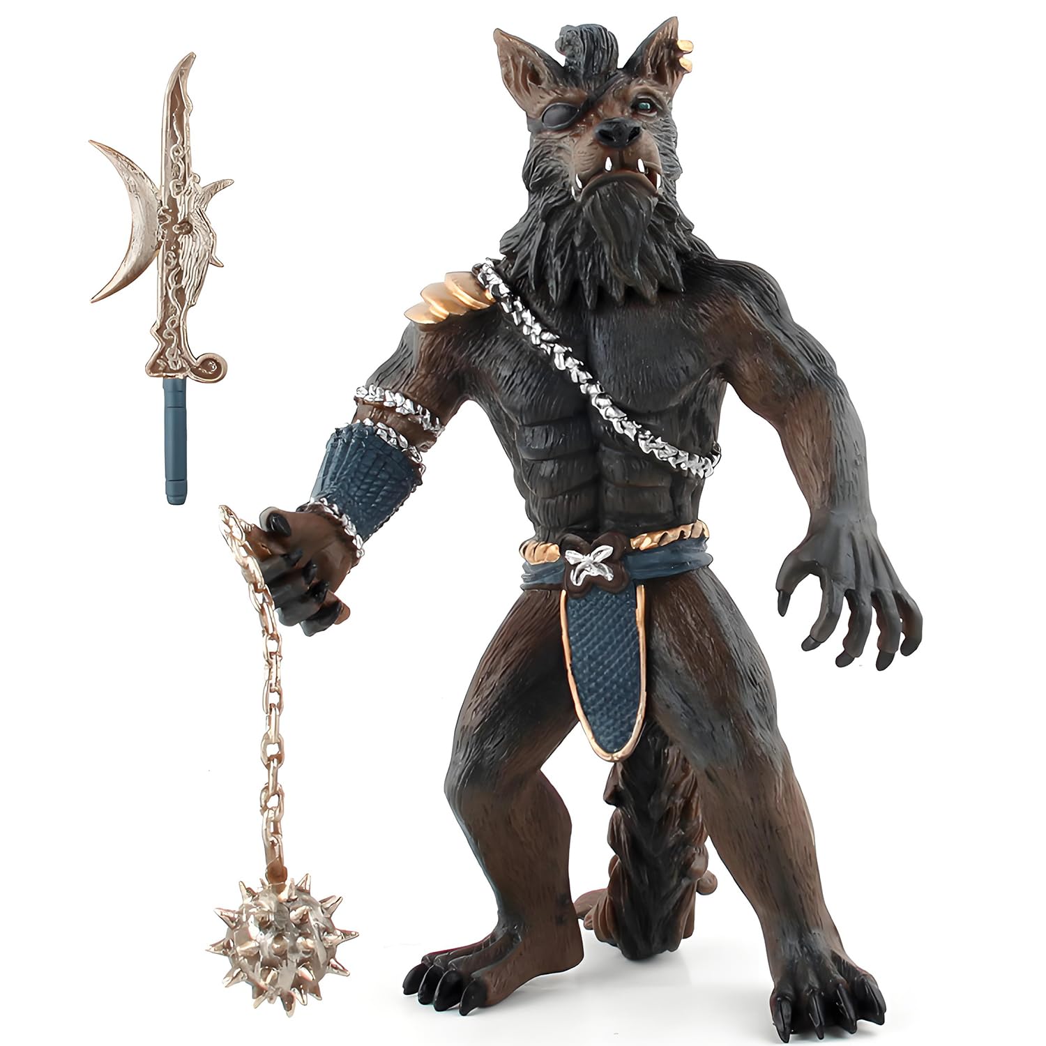 Werwolf Krieger Spielzeug, Wildtier Modellspielzeug, Mythischer Werwolf Krieger, Mythische Tiere, Handgefertigte Ornamente, Kindergeschenke