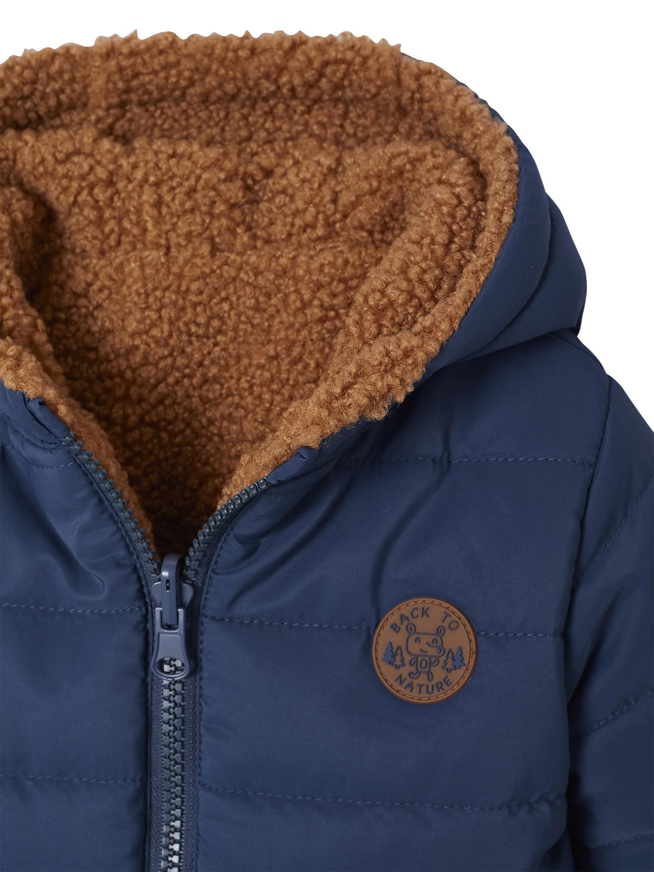 VERTBAUDET Doudoune à Capuche Bébé Réversible Zippé Sherpa