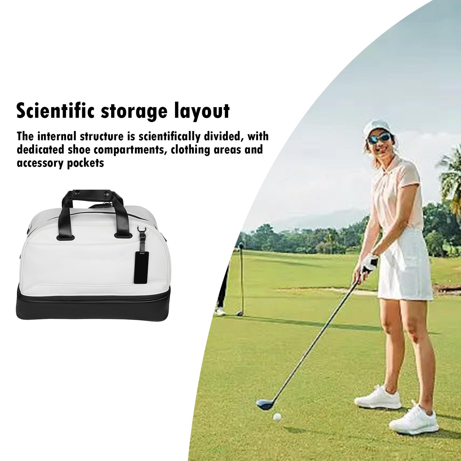 Borsa per abiti con tracolla regolabile, borsa da golf con tasche | multiple | Borsa a tracolla leggera con tasche multiple - Borsa a tracolla da passeggio con tracolla regolabile per camminare