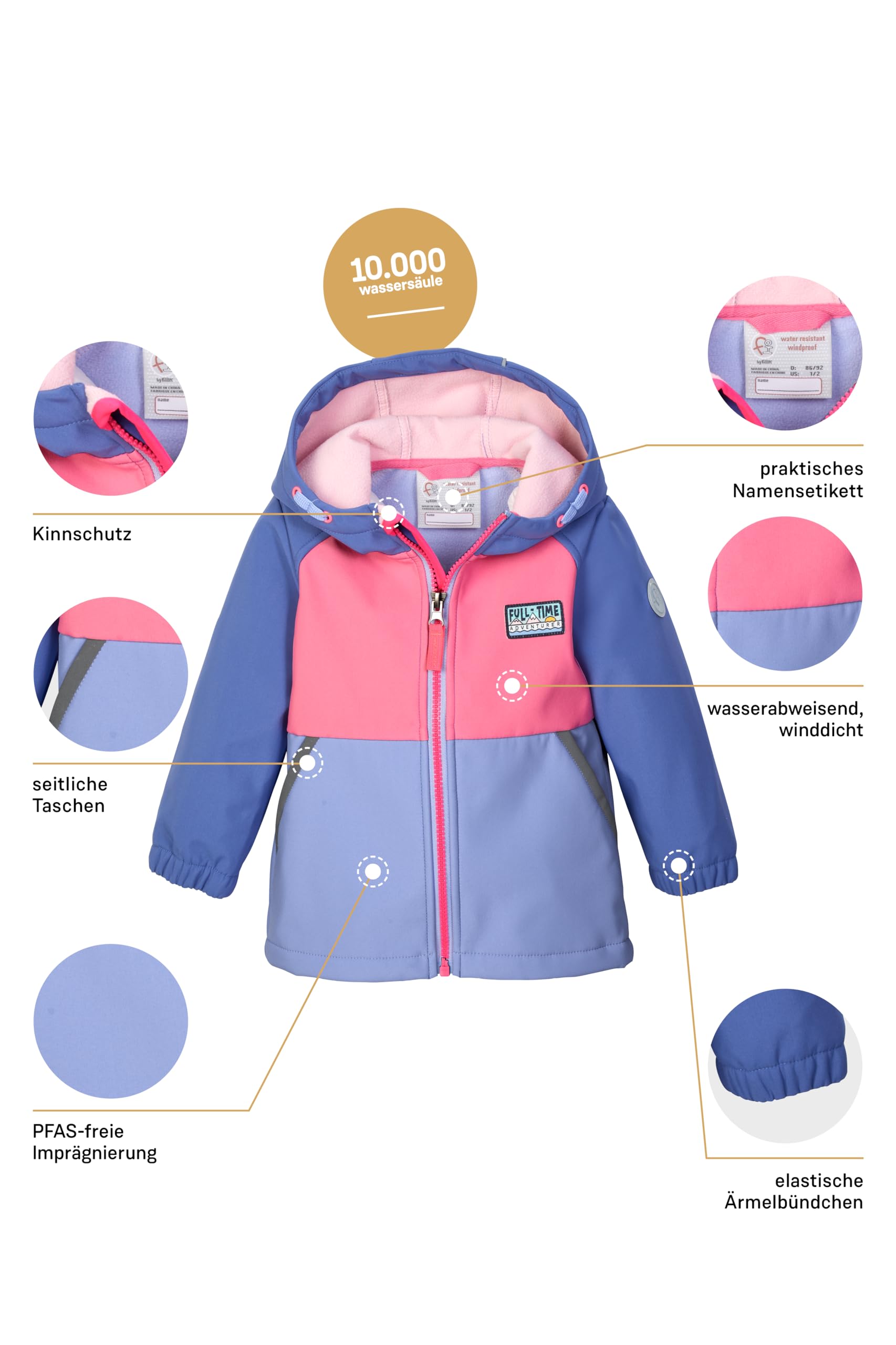 first instinct by killtec Fios 13 Mns Sftshll Jckt Giacca softshell/giacca da esterno con cappuccio Unisex - Bambini e ragazzi