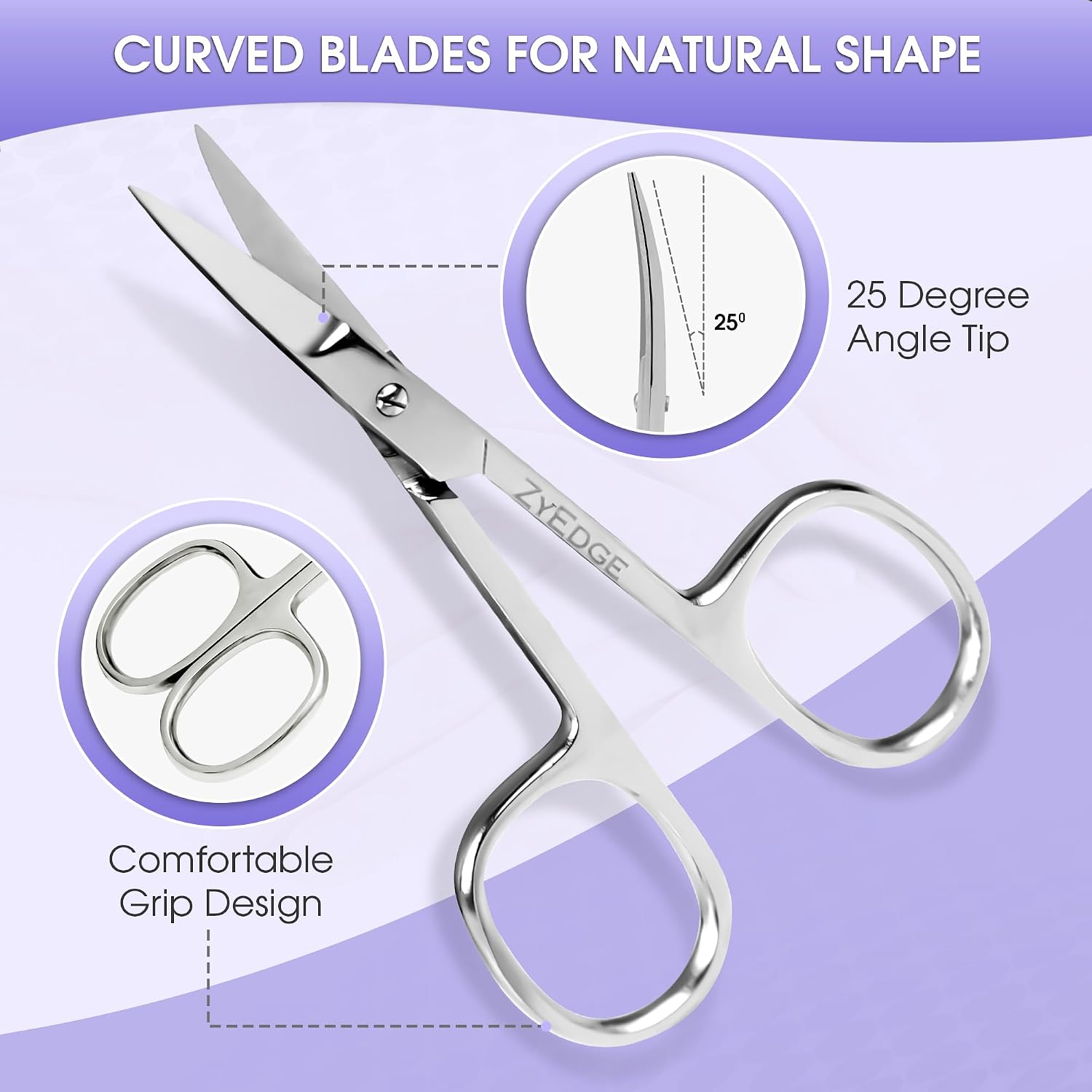 Curved Cuticle Scissors Stainless Steel Manicure Scissors for Nails
