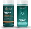 iwi Omega-3 Sport & Heart Omega-3 Bundle, 30 Servings, Vegan Plant-Based Algae Omega 3, Krill & Fish Oil Alternative, No Fishy Aftertaste