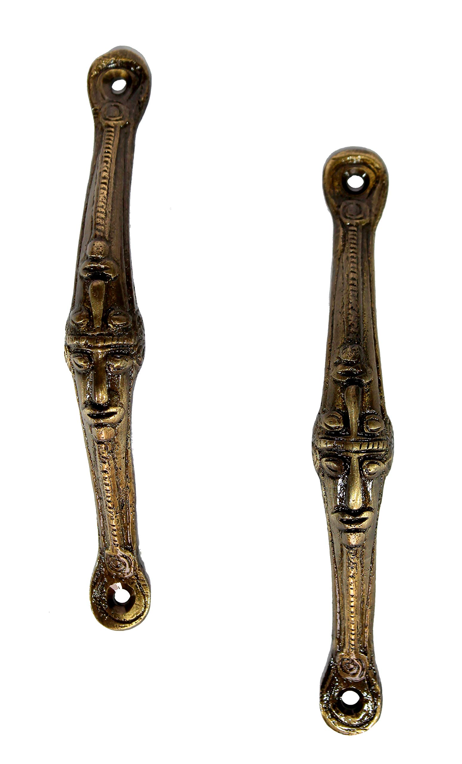 ESPLANADE Designer Peacock Brass Door Handle (Tribal)