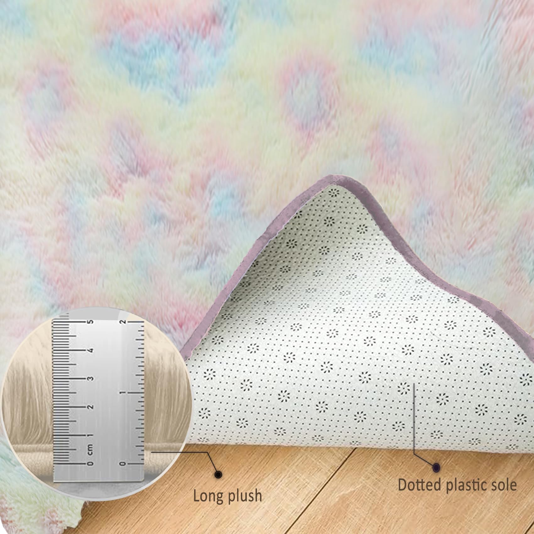 Teppich Kinderzimmer 80 x 360 cm, Waschbar, Flauschige Oberfläche, Robust, Spitzenqualität, Pflegeleicht, in Vielen Farben & Größen, Waschbarer Teppich Schlafzimmer, Mehrfarbig
