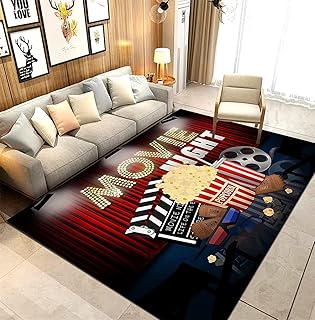 Full Size Vintage Movie Area Rug,3x4ft, Movie Theater Dec...