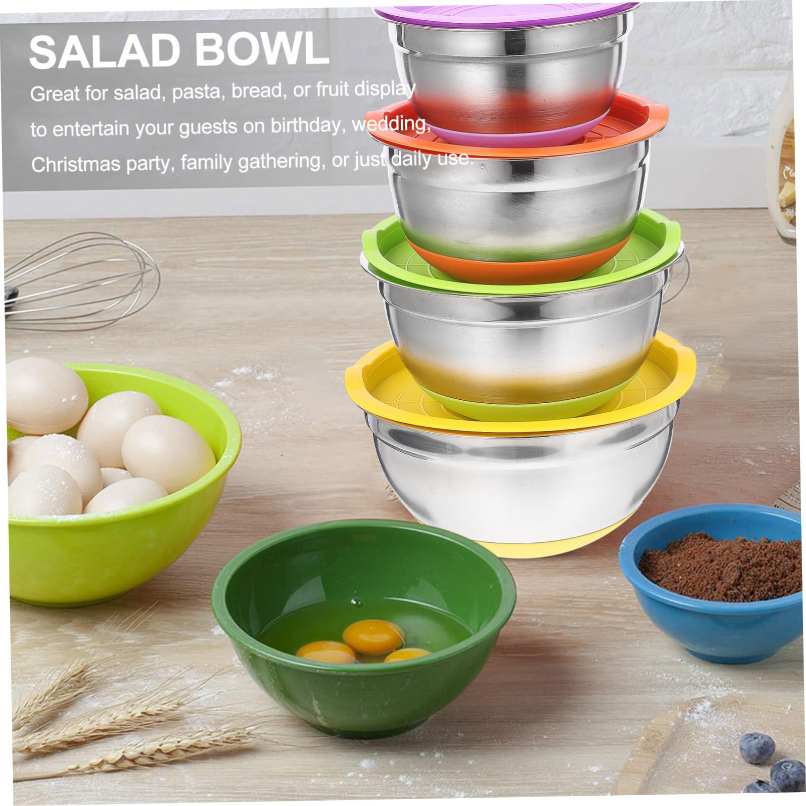 Cabilock Set De Cuencos Pequeños Acero Inoxidable Taza De Ensalada Tapa Ideal Para Cocinar