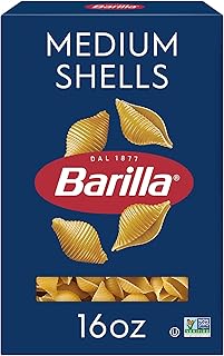 Barilla Medium Shells Pasta, 16 oz. Box - Non-GMO Pasta Made with Durum Wheat Semolina - Kosher Certified Pasta