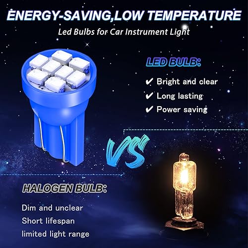 Miniatura 5 de Frienda 40 bombillas LED T10 194 168 para instrumentos de tablero con enchufe de bloqueo giratorio, bombillas de racimo de instrumentos para panel