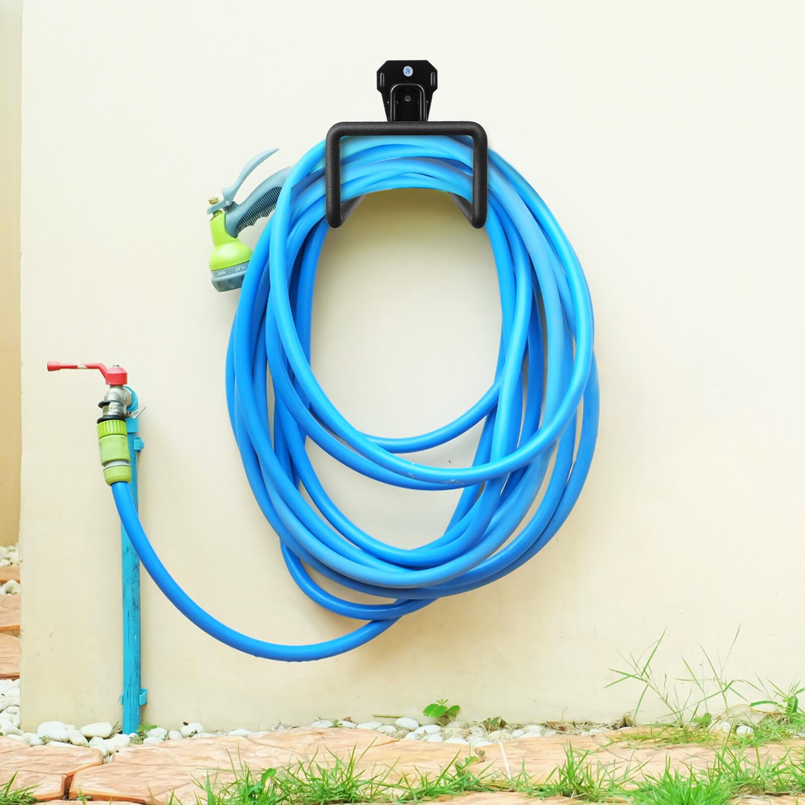 Veemoon 2pezzi Ganci Per Carichi Pesanti in Metallo Per Garage Ganci Per Scale Per Pareti Di Garage Supporti Per Tubi Acqua Per Esterni Supporto Per Tubi Da Giardino Da Montare Parete