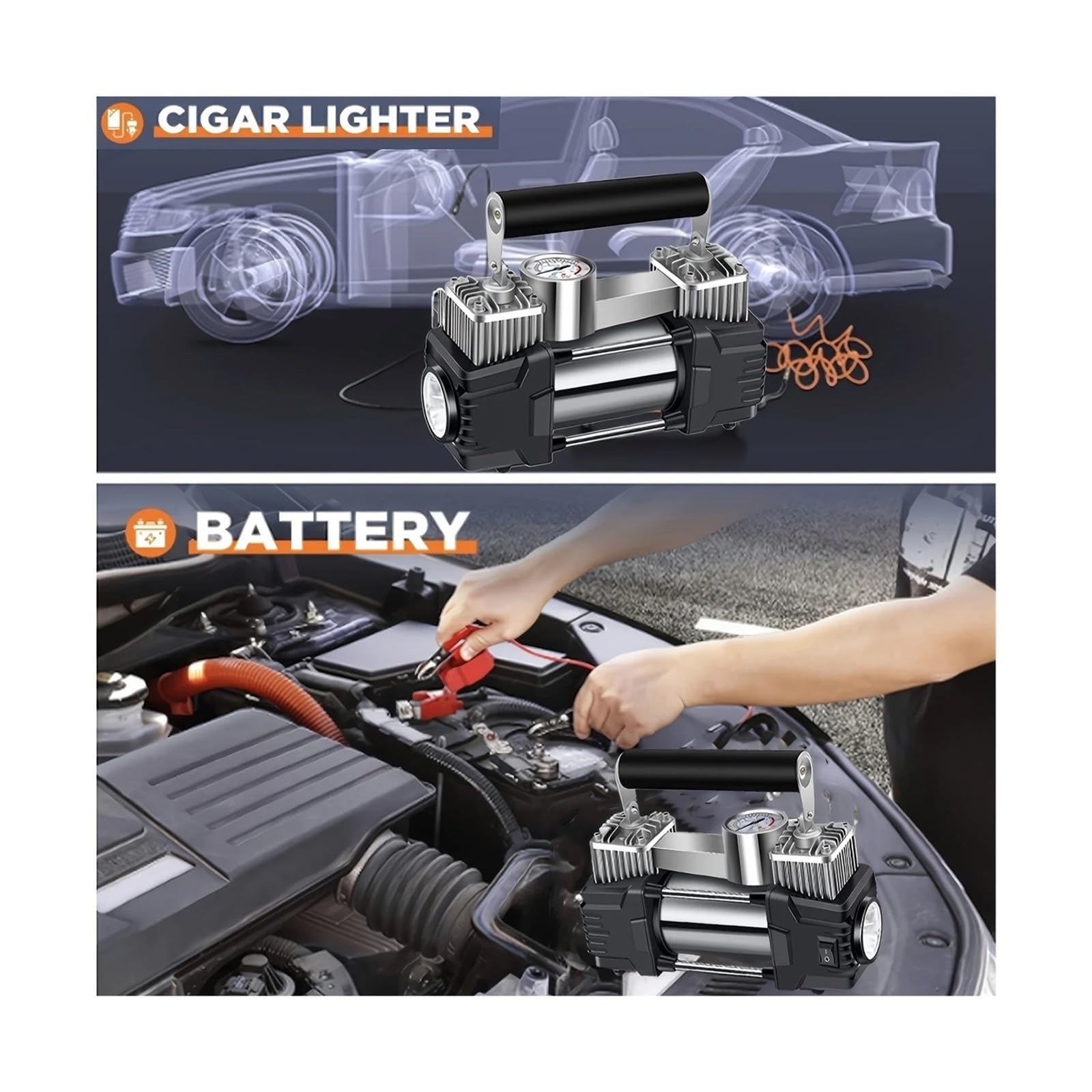Bomba de Aire para Coche, Inflador De Neumáticos, Bomba Aire para Coche 150 PSI, Compresor 12V para Coches, Motocicletas, Bicicletas, Relleno Bolas para Motos