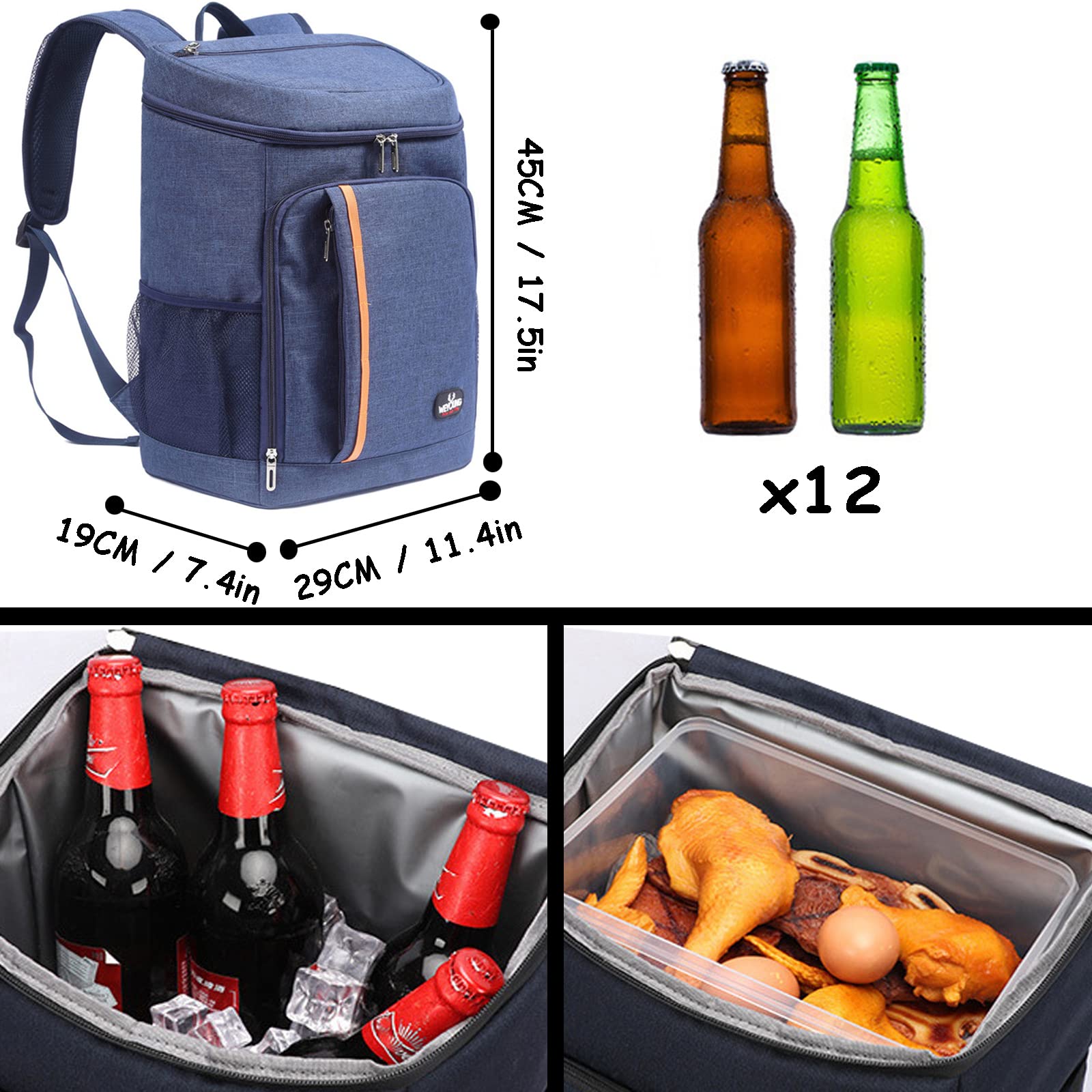 YDFYX Zaino Frigo Termico 26L - Borsa Isotermica Porta Pranzo, Per Picnic E Outdoor - Foto 11