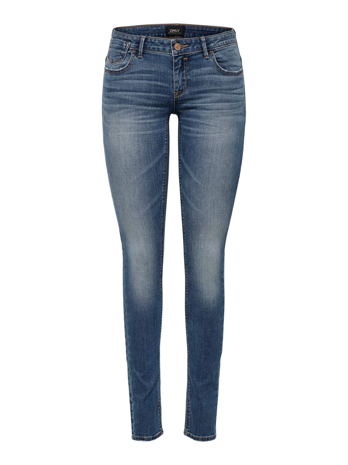 ONLY Women's Coral Superlow Sk Jeans BB Noos Skinny, Blue Dark Blue Denim Dark Blue Denim, W30/L30