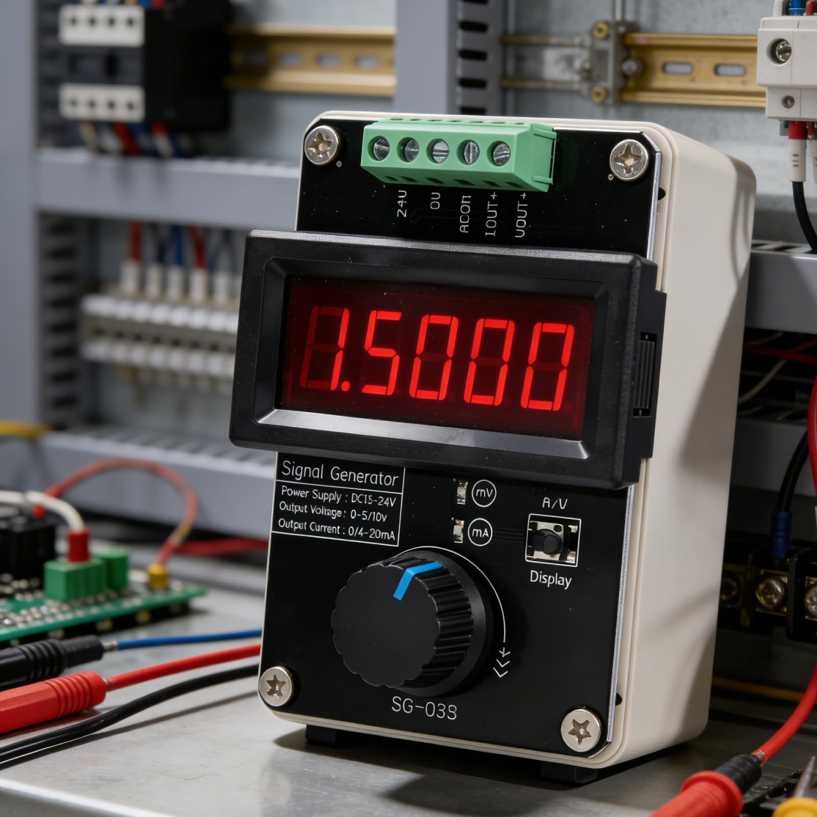 Digitaler Signalgenerator, 0‑10V 0‑20mA Spannungsstromsignalgenerator Stromspannungssimulator, Handheld Einstellbare Stromspannung signal generator Analoger Signalquellenkalibrator für SPS Debugging
