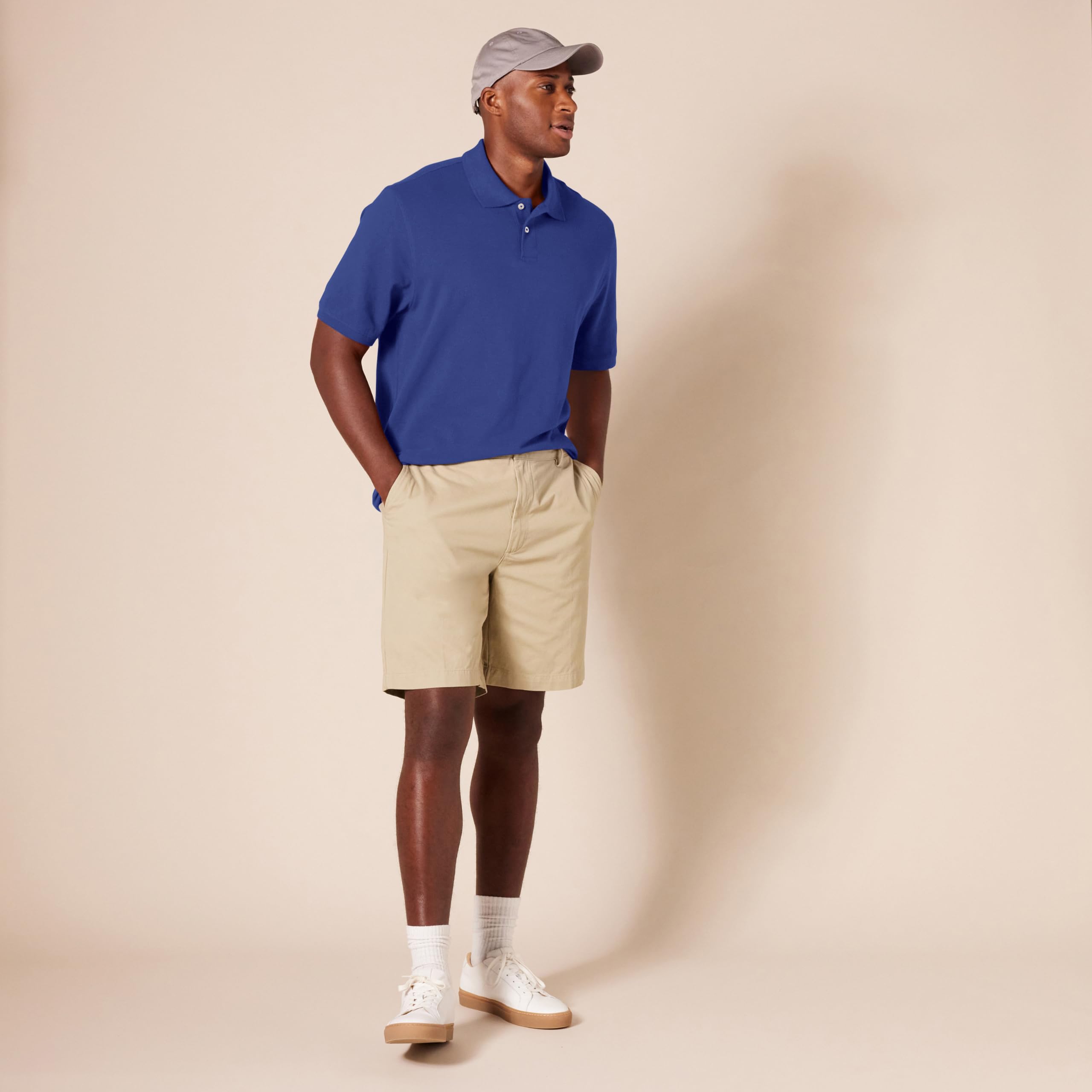 Amazon Essentials Polo de Algodón Piqué Manga Corta Corte Estándar Hombre Tallas Grandes