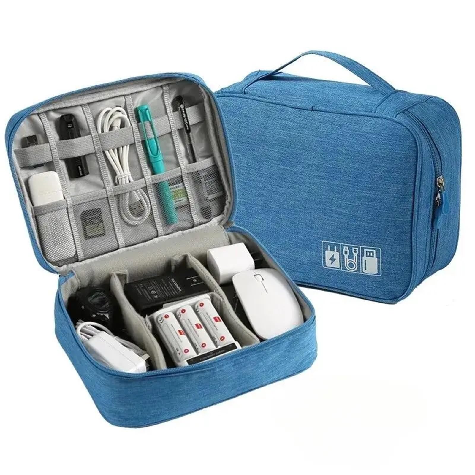 Borsa Organizer Cavi 2 pezzi Custodia for cavi impermeabile Organizzatore elettronico digitale Caricabatterie portatile USB for linea dati Spina da viaggio(Color 1)