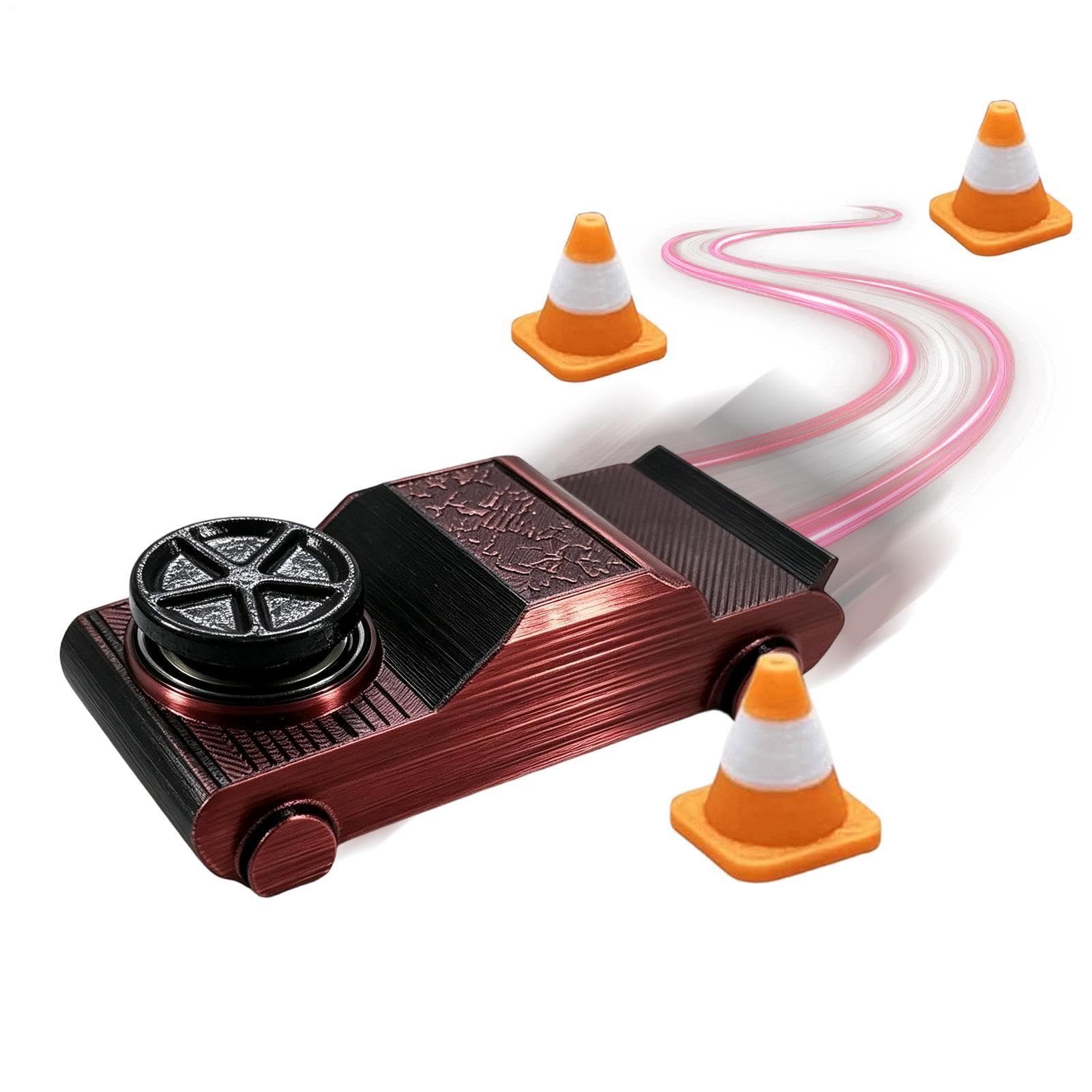 3D Printed Finger Drift Car, Mini Pocket Fidget Toy Desktop Racing