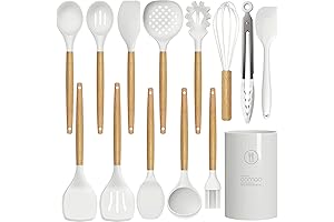 Silicone Cooking Utensils Set - White