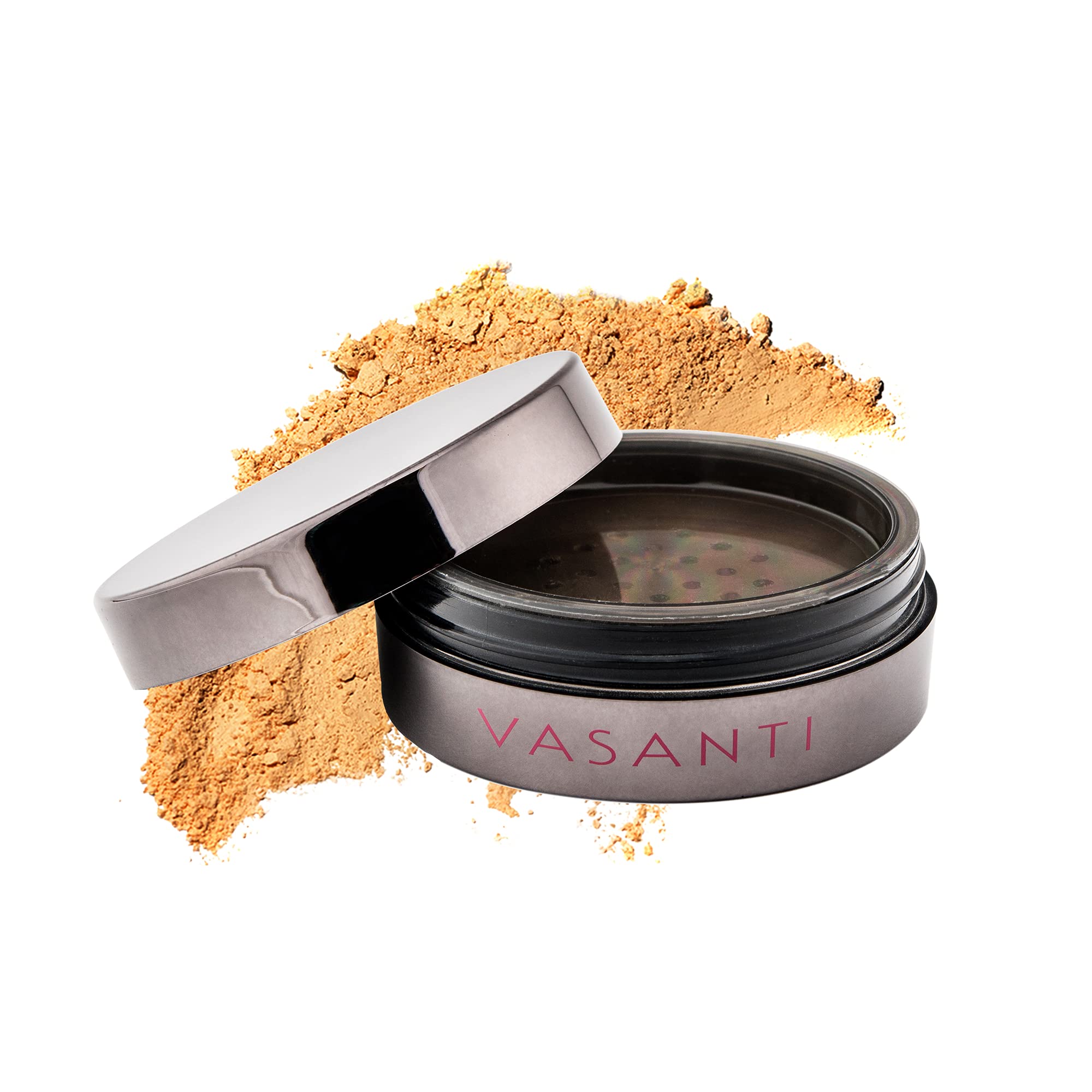 Lotus Brightening Powder 300V (Warm Peachy Honey - Medium to Golden Skintones) - Hypoallergenic, Full Coverage Non-Ashy and Instantly Brightens Under Eyes