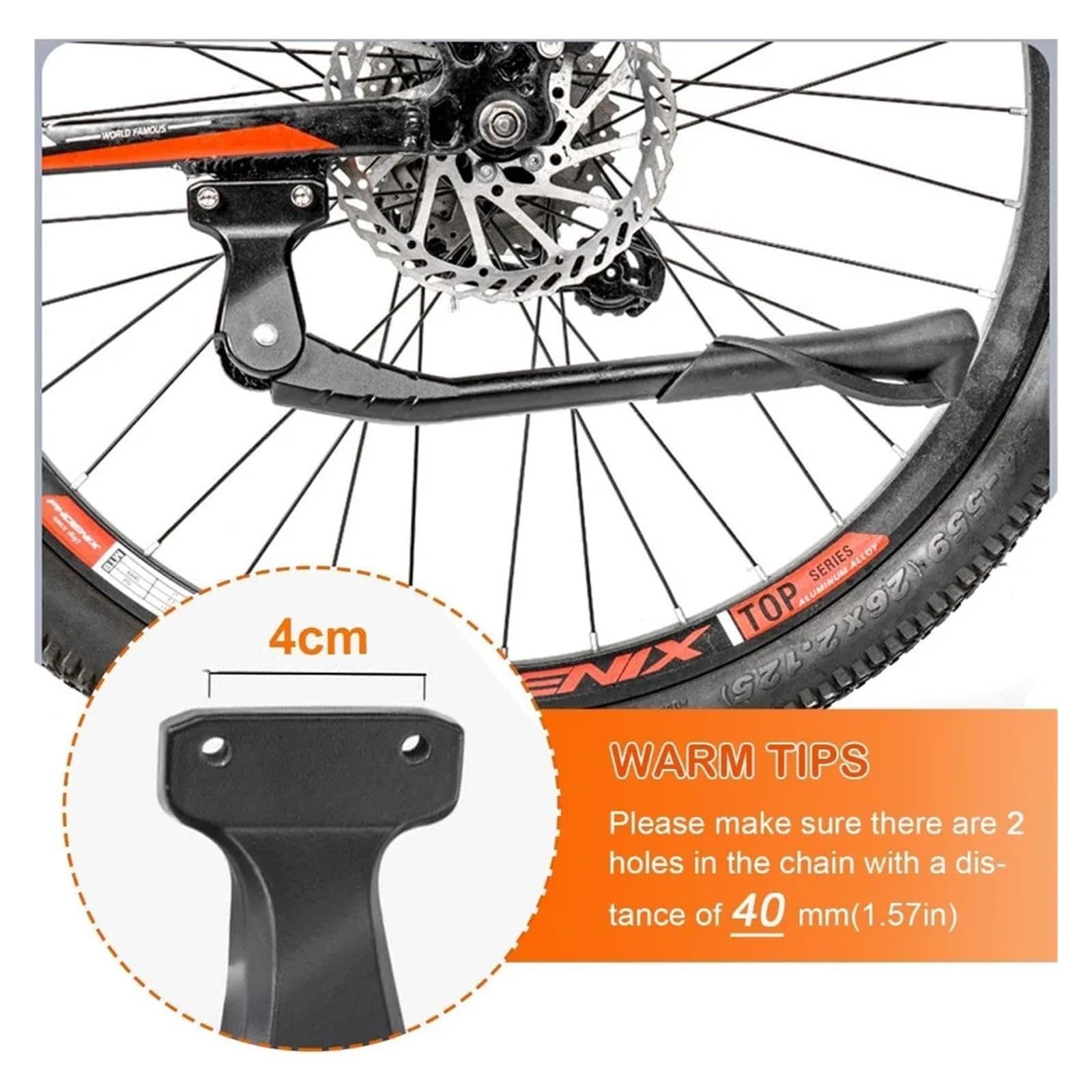 1 Soporte de Bicicleta de Aluminio Ajustable.