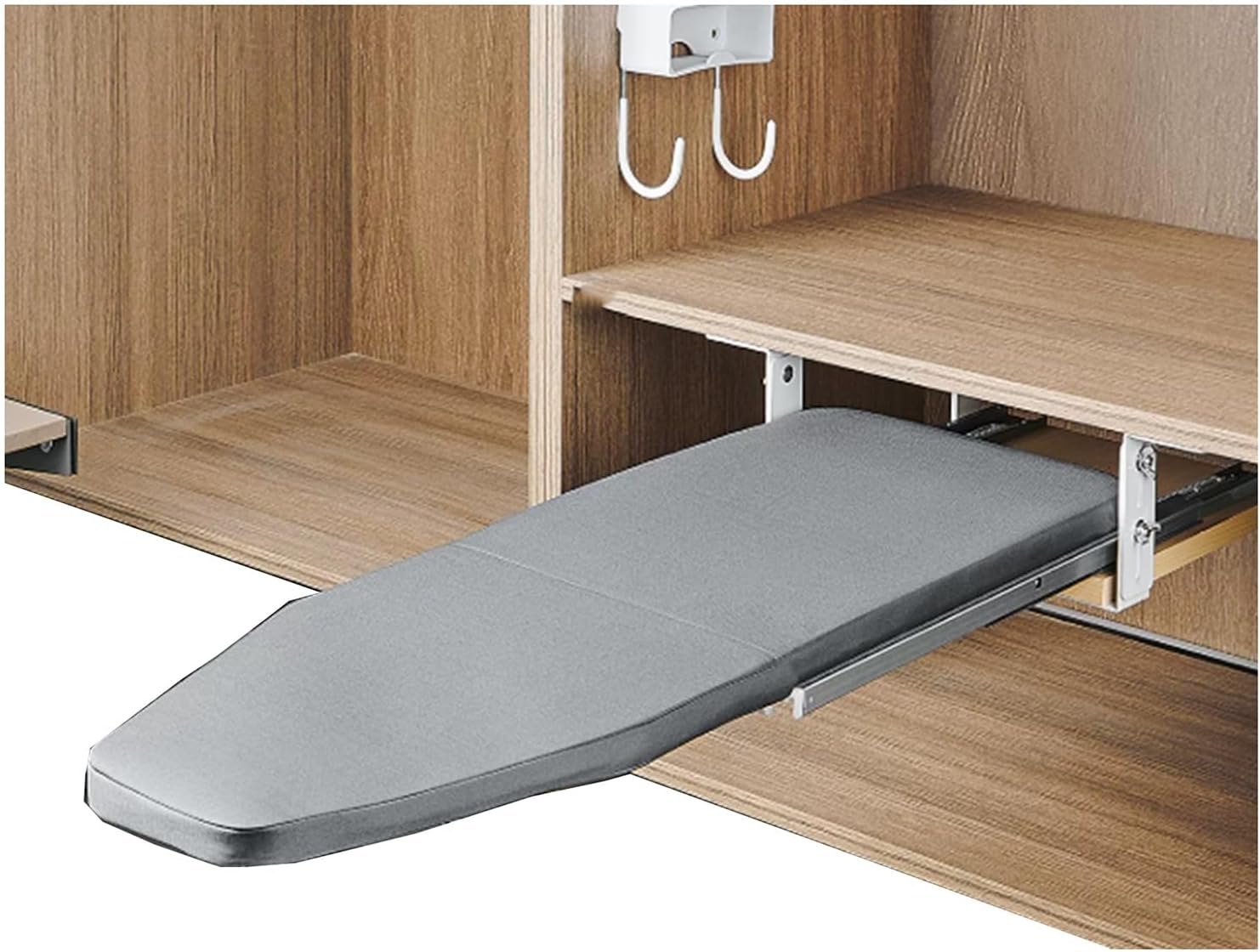 Pull Out Ironing Board,Retractable Foldable Hiding Ironing Board,180 Rotation with Removable Cover,Load-Bearing 20 Kg for Apartment Small Room(Color1)