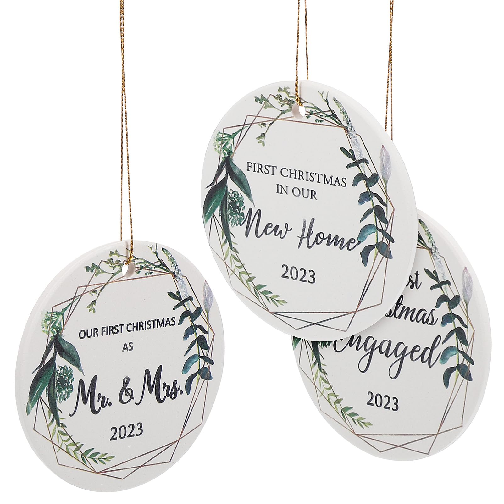 PRETYZOOM 4 Juegos Adornos Navideños Colgantes para Árbol De Navidad Adornos Navideños para Exteriores Pegatinas para Interiores Ganchos para Ventanas Decoración Navideña 3 Piezas * 4