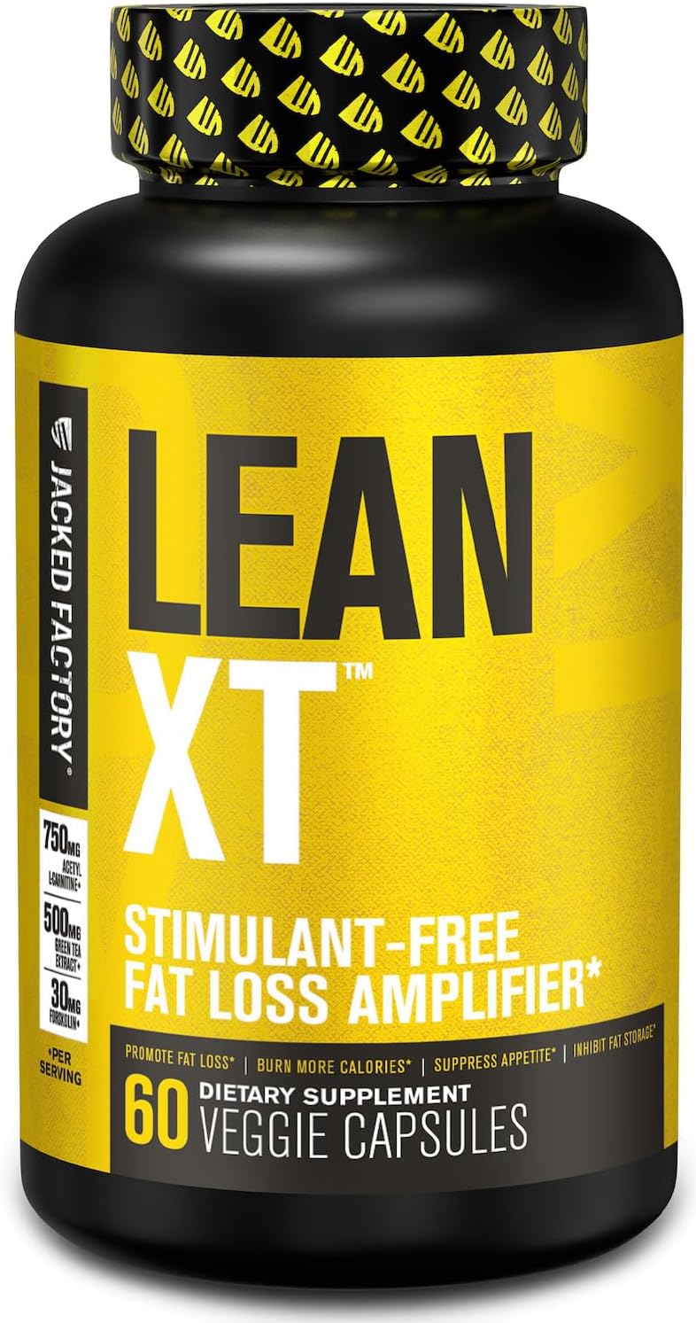 Jacked Factory Lean-XT Caffeine Free Fat Burner – Non Stim Weight Loss Supplement, Appetite Suppressant & Metabolism Booster | Acetyl L-Carnitine, Green Tea Extract, Forskolin – 60 Natural Diet Pills Jacked Factory Lean-XT Caffeine Free Fat Burner – Non Stim Weight Loss Supplement, Appetite Suppressant & Metabolism Booster | Acetyl L-Carnitine, Green Tea Extract, Forskolin – 60 Natural Diet Pills