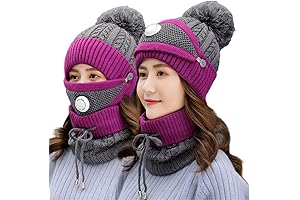 3-Piece Winter Knitwear Set: Beanie, Scarf, and Mask