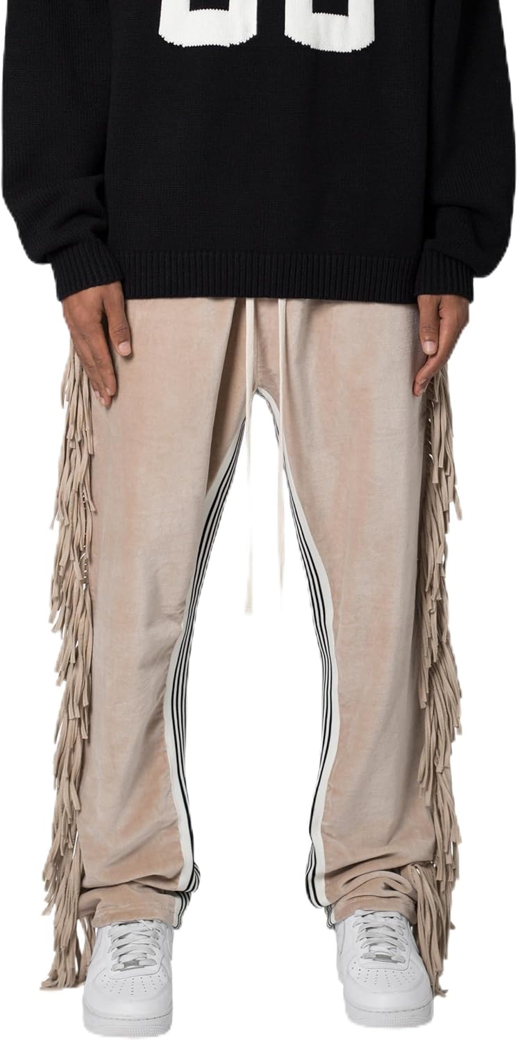 mnml Men's Men's Fringe Velour Sweatpants
