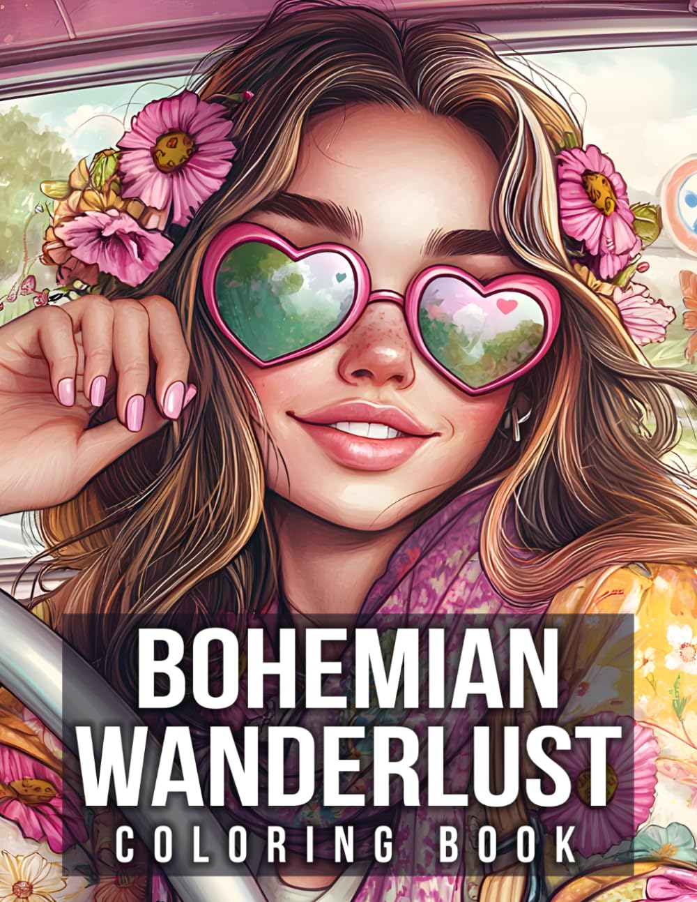 Bohemian Wanderlust Coloring Book: Escape Into a World of Whimsical Bohemian Coloring Pages with Landscapes, Dreamcatchers, and Vibrant Gypsy Caravan Images for Creative Relaxation