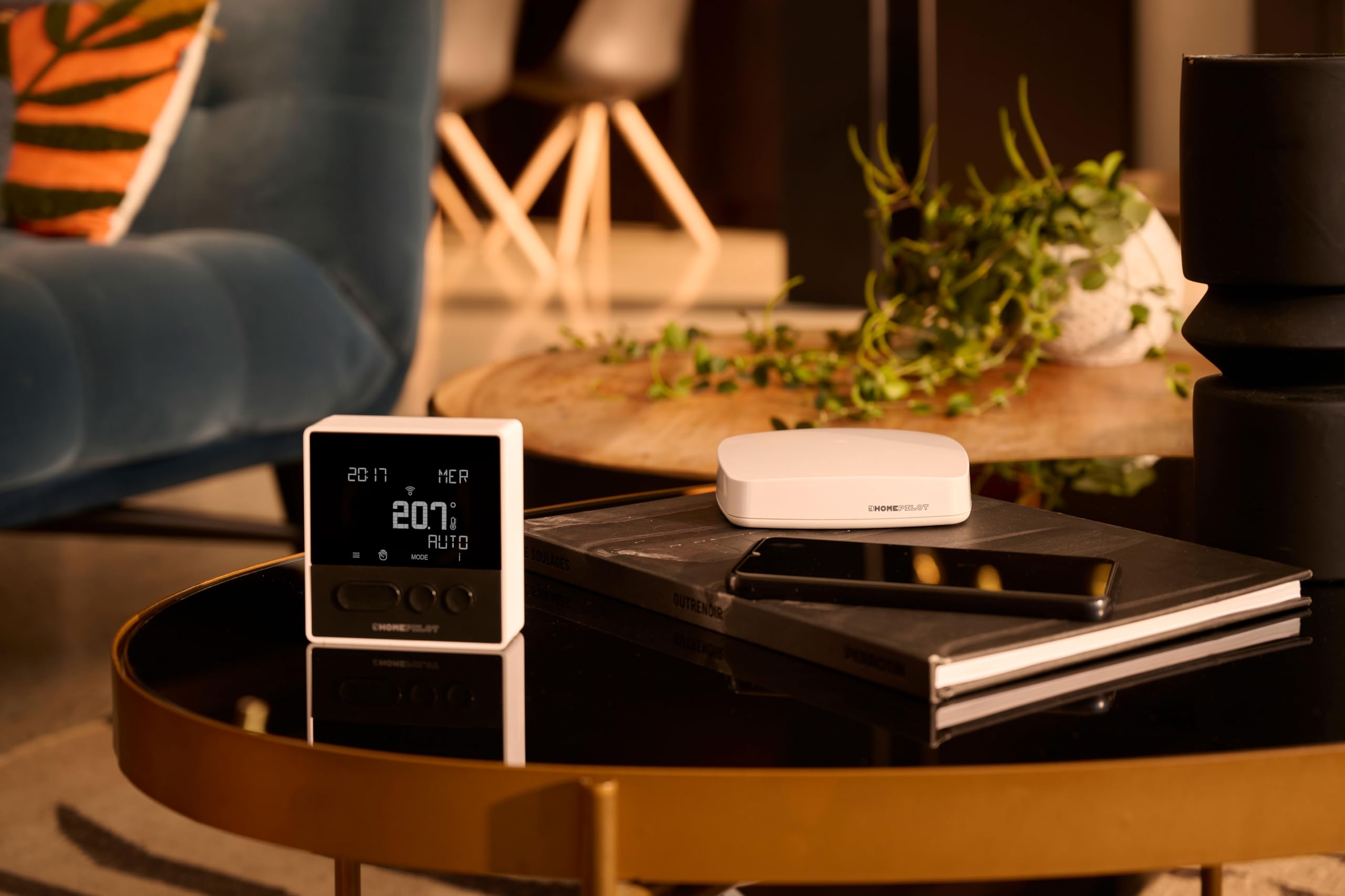 Home Pilot - Termostato Conectado Classic con Receptor para controlar la calefacción. Programación | Ahorro de energía | Control por Voz - 8130001