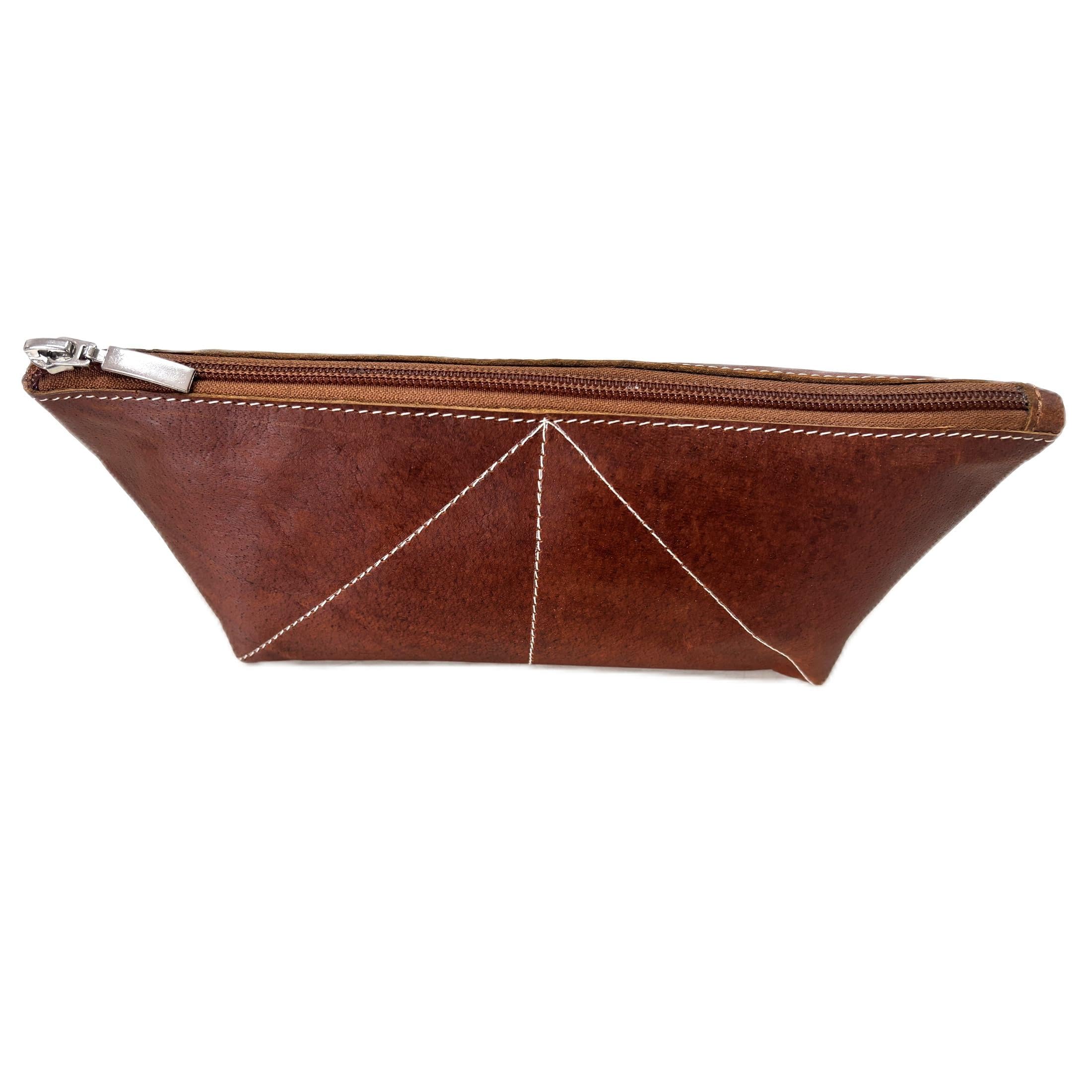 Neceser de piel auténtica para hombre – Kit Dopp organizador de viaje con cierre de cremallera – Bolsa de afeitado y aseo resistente al agua para viajes, gimnasio y viajes de negocios