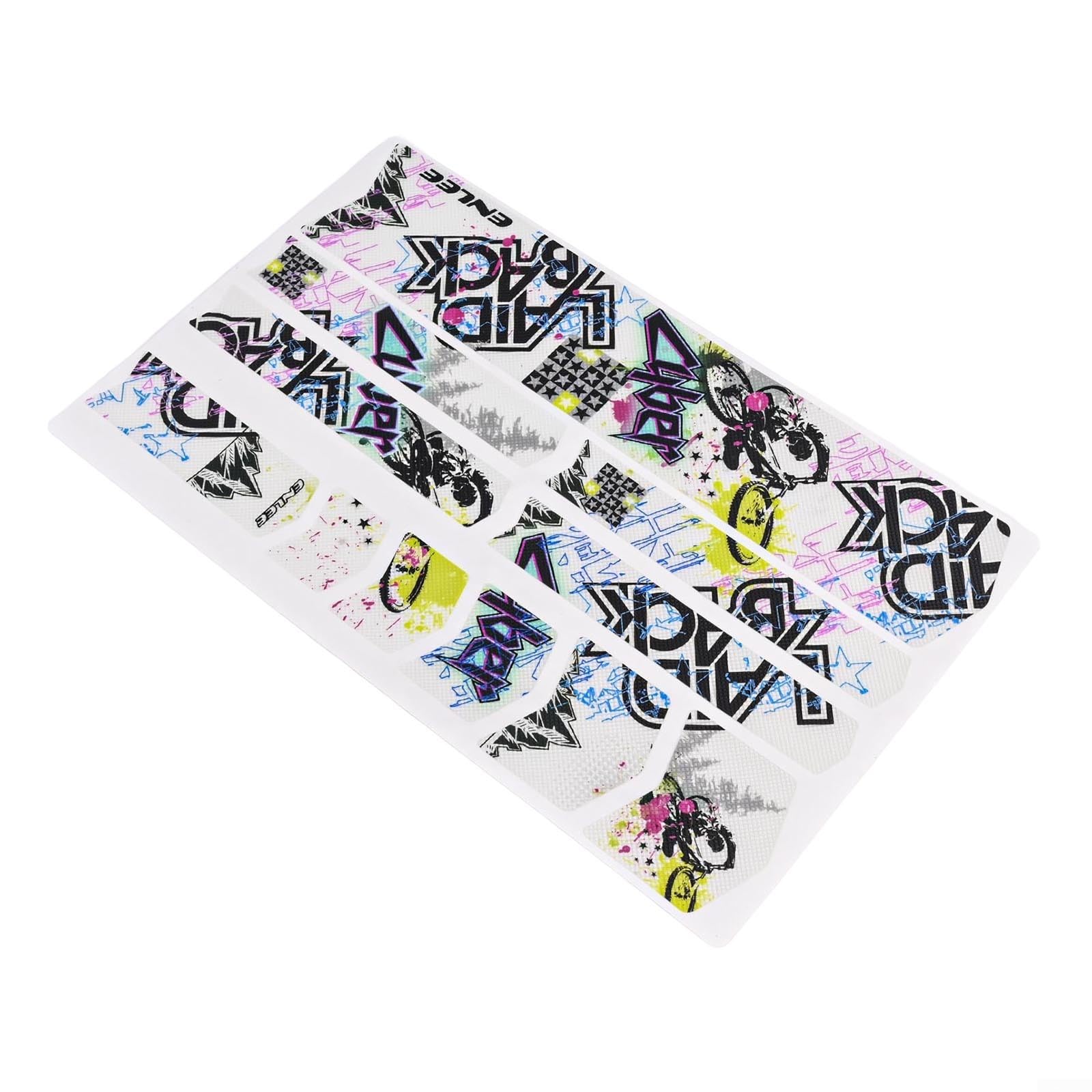 Reflective Bicycle Frame Stickers, Anti-Scratch Protective Film, Waterproof Decals for Mountain Road Bike Safety(B)