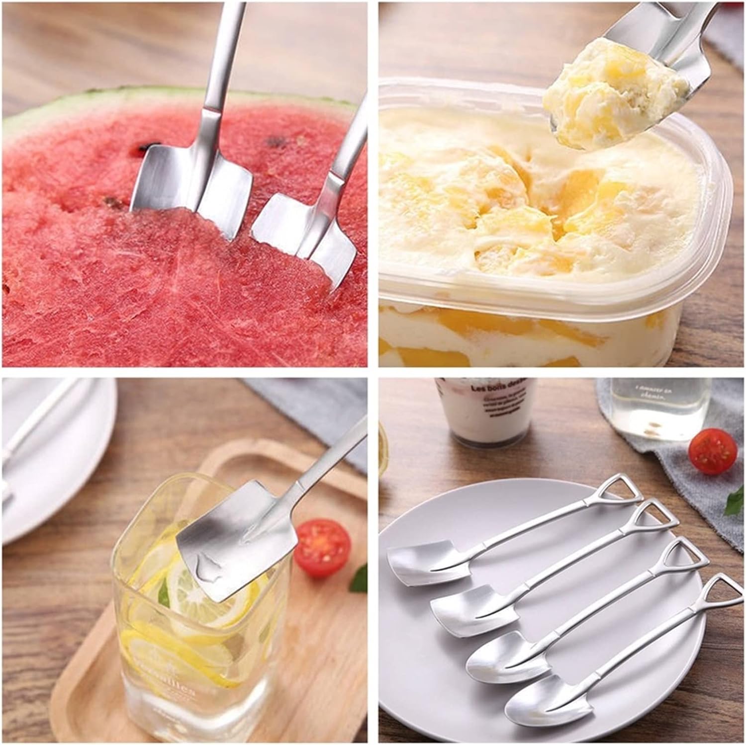 Coffee Scoops Stainless Steel Coffee Spoon for Ice Cream Creative Tea-spoon Tableware Bar Tool Cutlery Set Kitchen Retro Shovel Spoons