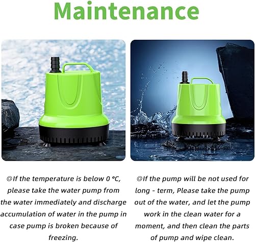 Miniatura 9 de FREESEA Bomba de agua sumergible de fuente 660GPH 40W Bomba de sumidero pequeña - Bomba de estanque para acuario estatuario hidropónico al aire