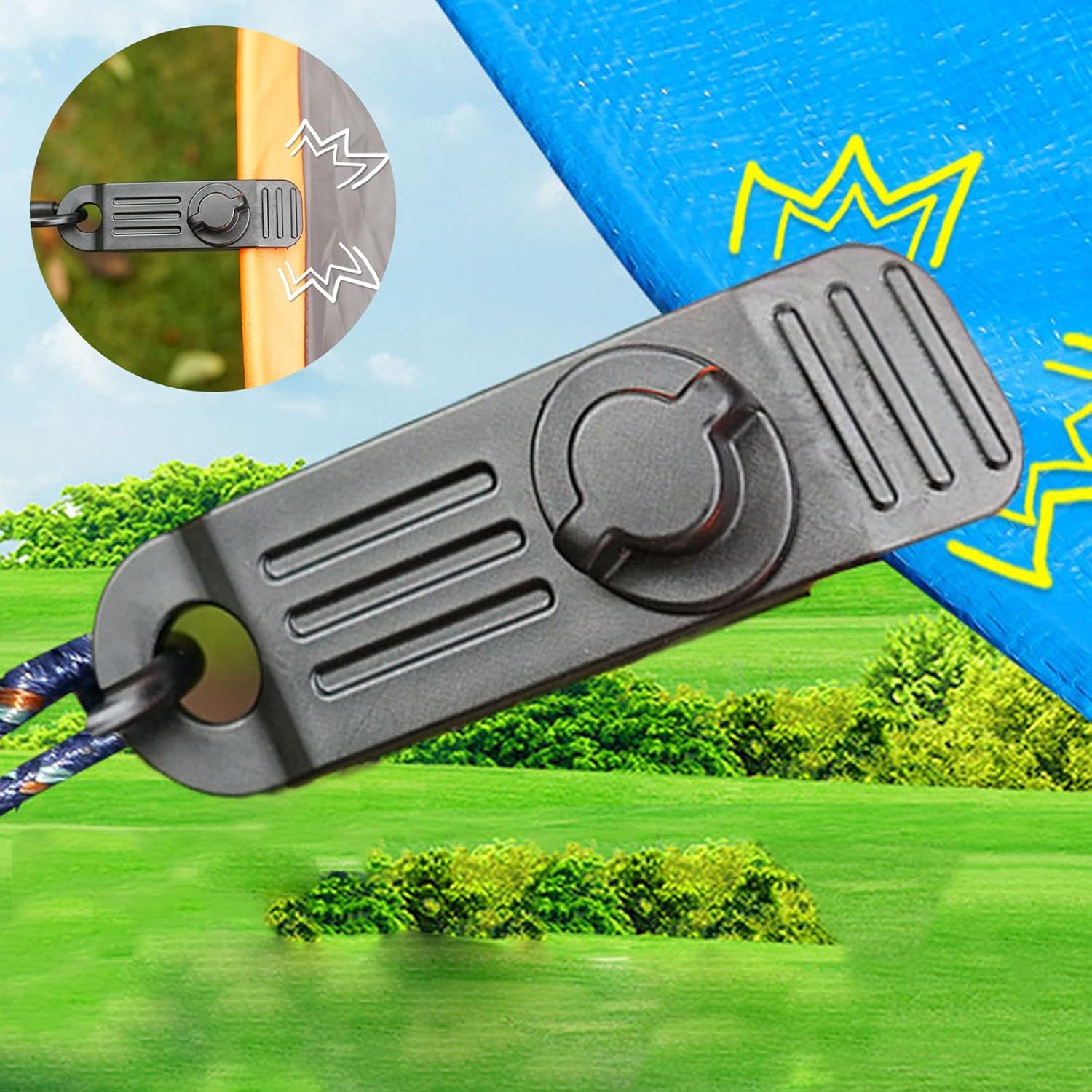 Windproof Awning Clamp Set Tent Clips Multipurpose Tarp Clips Lock Grip