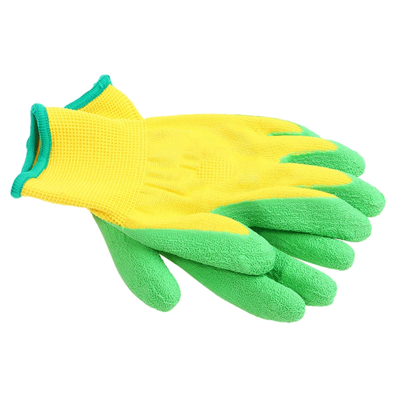 Club Bollywood® Kids Gardening Gloves DIY Painting Gloves Rubber Coated Palm Hand Protection for 2 to 8 Ages B| Gardening Supplies | Garden Clothing & Gear |1 Pair Gardening Gloves-image-39