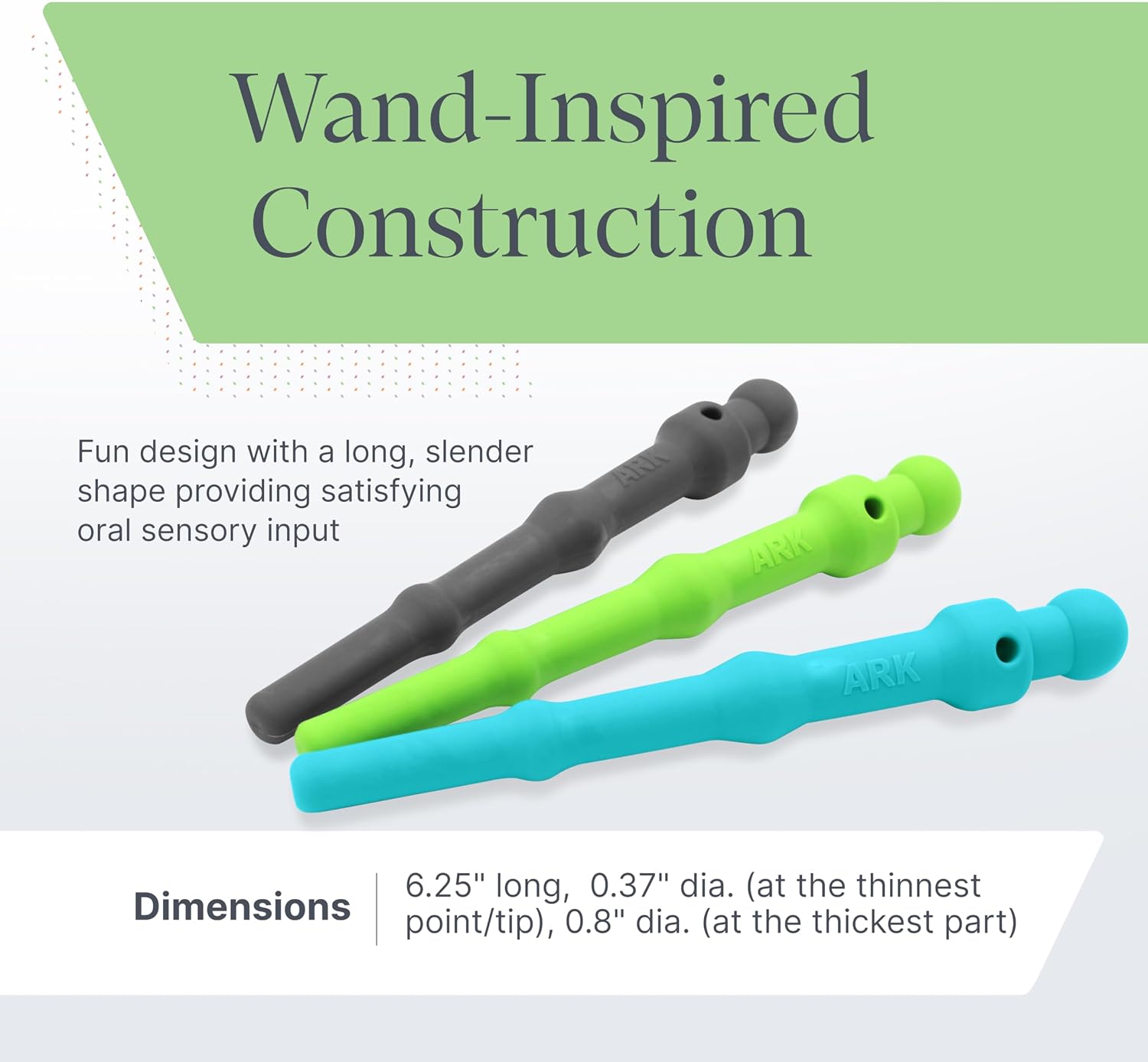 ARK Magic Wand Chewy, Sensory Toys for Kids and Adults, Chewy Fidget for Autism, ADHD, SPD, Anxiety, Medical-Grade Chew Tools, XXT, Very Firm, Royal Blue