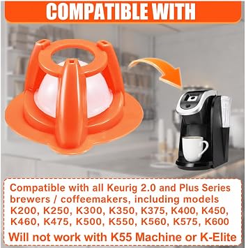 2 Pack Needle Cleaning Tools Compatible With Keurig 2.0 Coffeemakers No More Coffee Grounds Left In Coffee Or Semi-Finished Coffee(Orange)