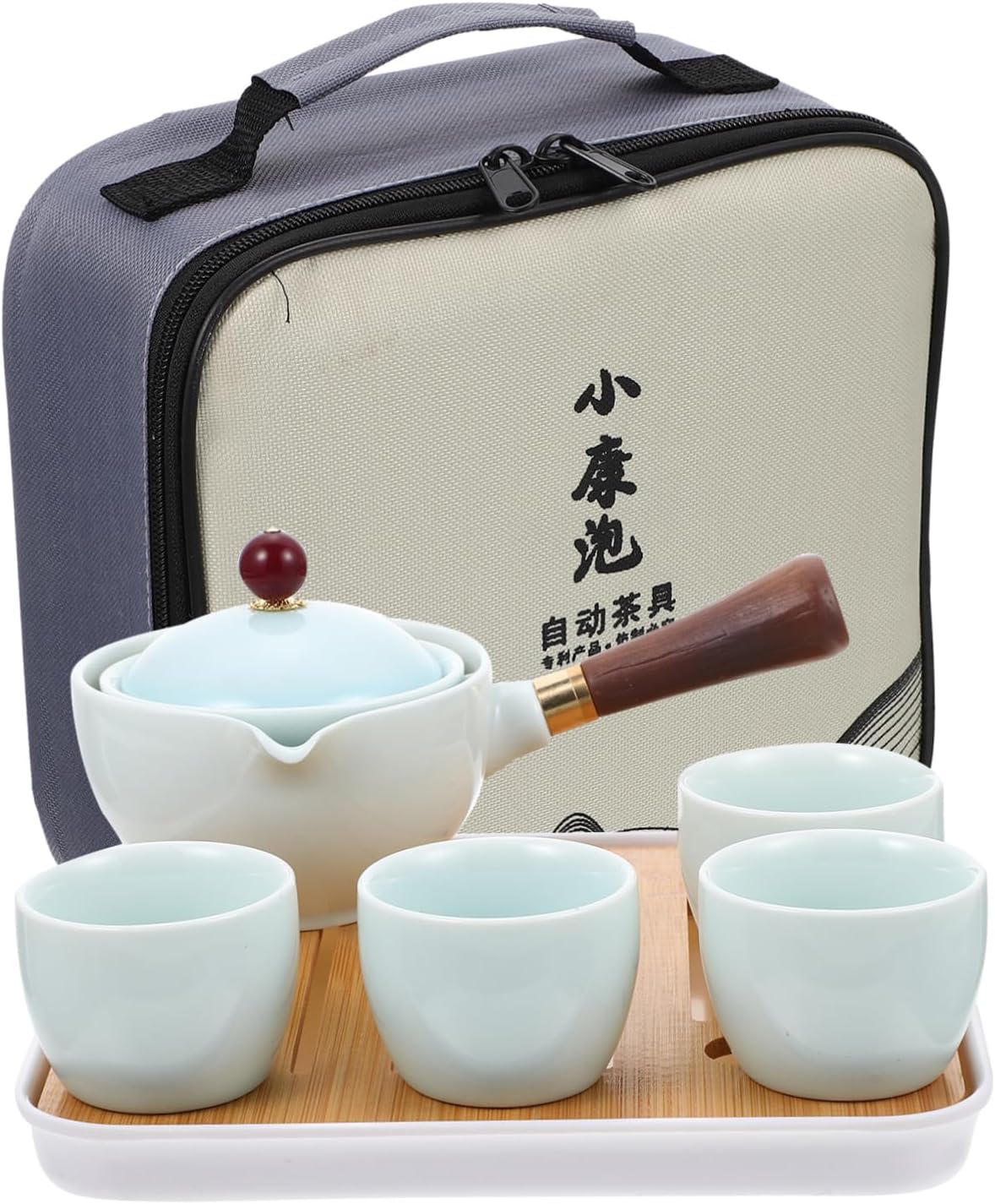 Cabilock Tea Sets Teapot 4-piece Porcelain Chinese Tea Set Ceramic Kettle for Relaxation