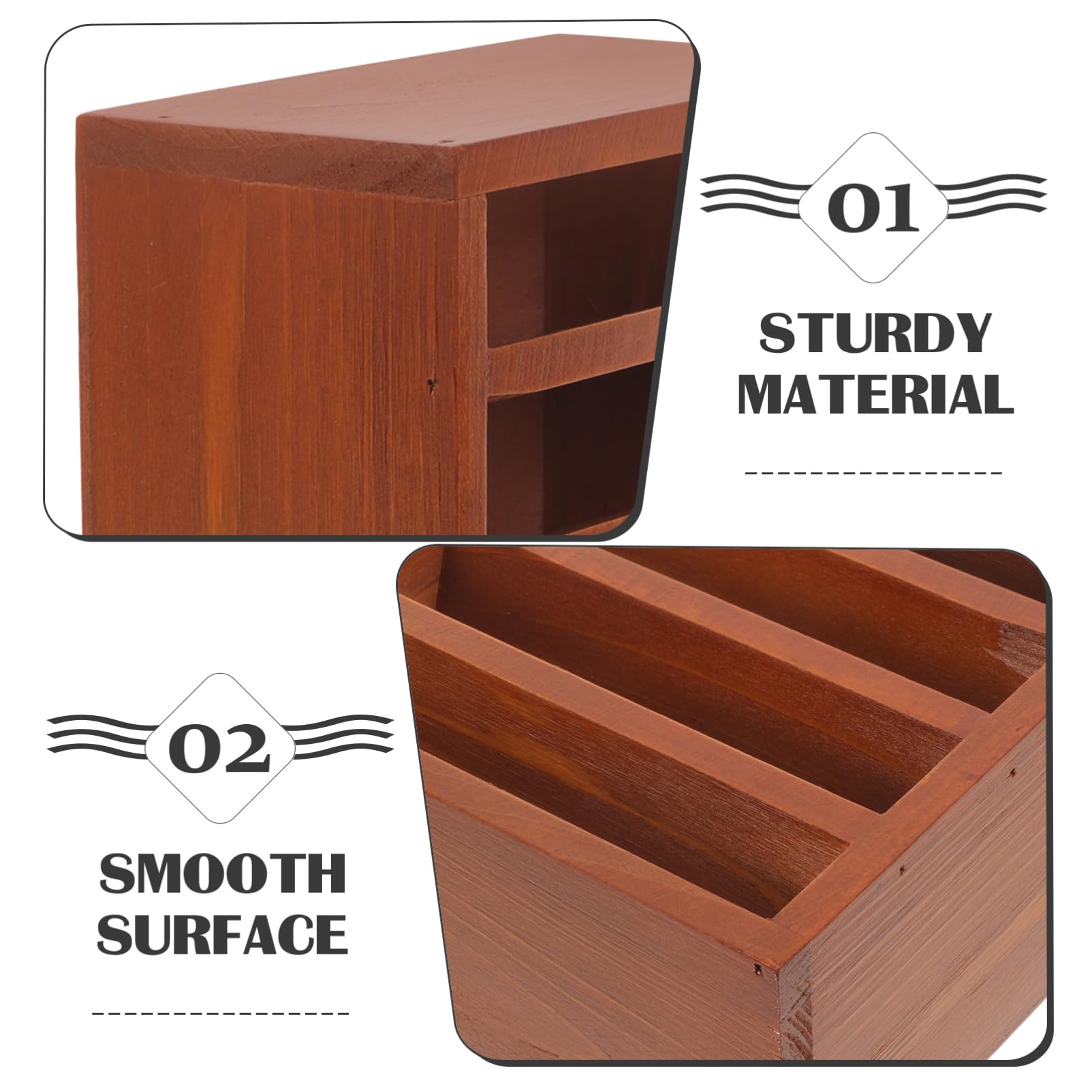 Cabilock Espositore Per Rossetto E Organizer Per Trucco in Legno Da 3 Pezzi Supporto Per Unghie E Porta Rossetto.