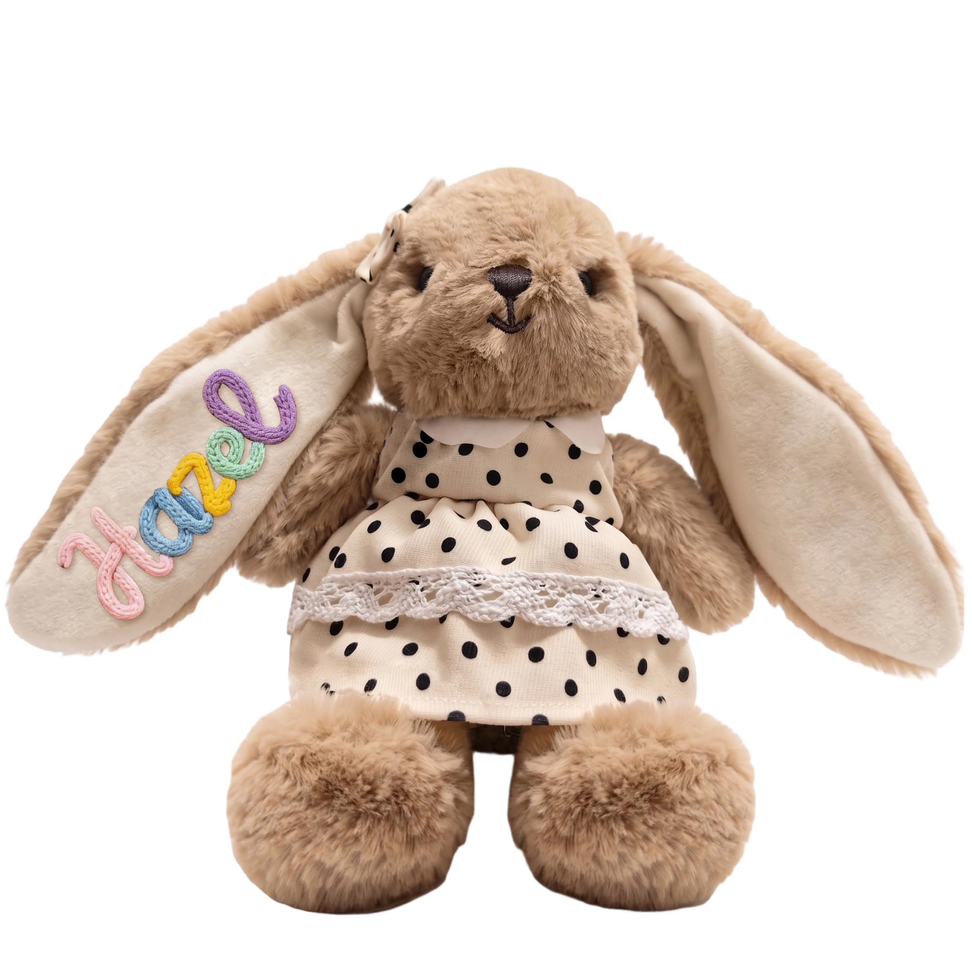 Kannts Personalised Teddy Bunny Plush with Name Custom Teddy Bear Gift for Girls and Boys