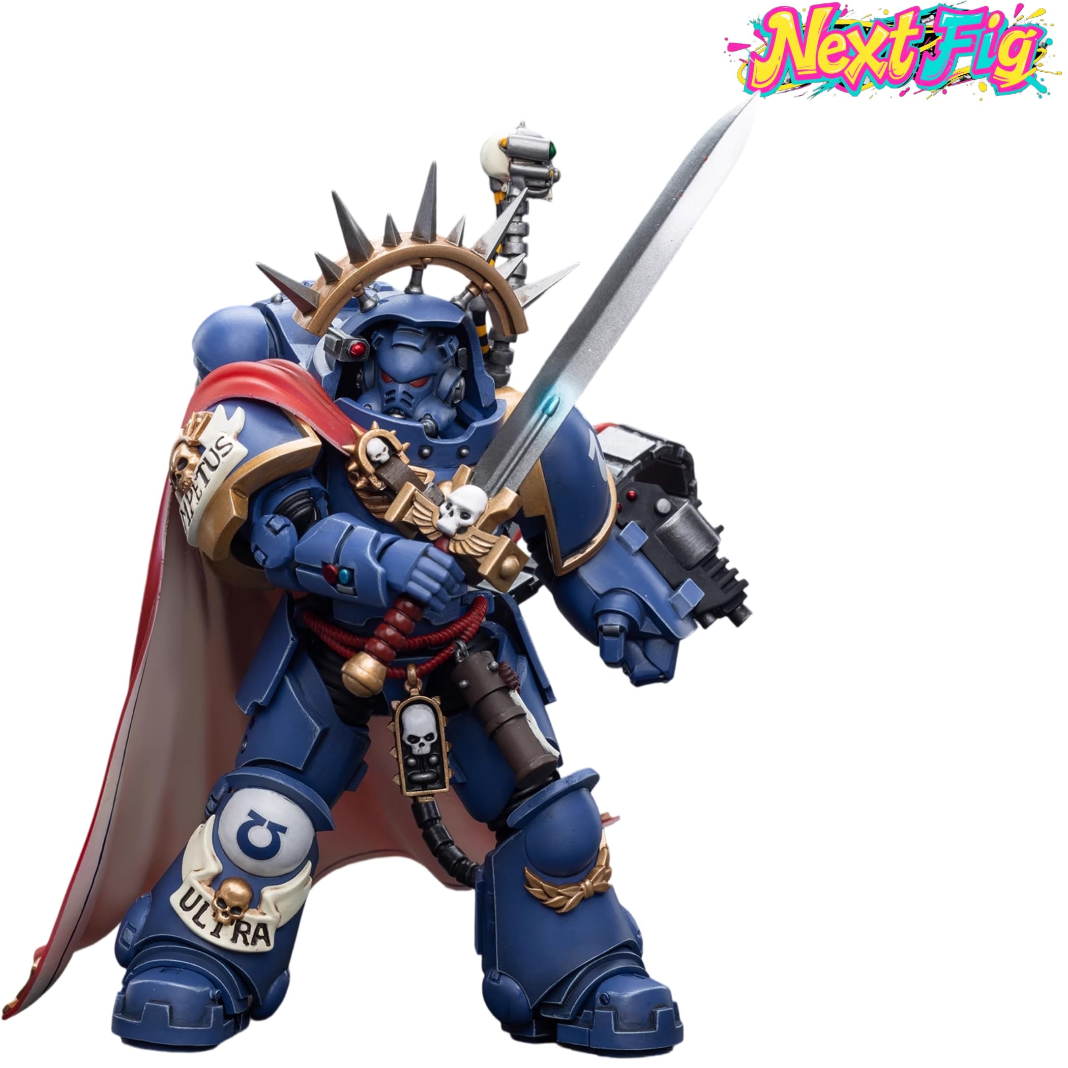 JOYTOY Warhammer 40K 1/18 Action Figure Ultramarines Primaris Captain in Gravis Armatura Fratello Capitano Voltian Modello da collezione