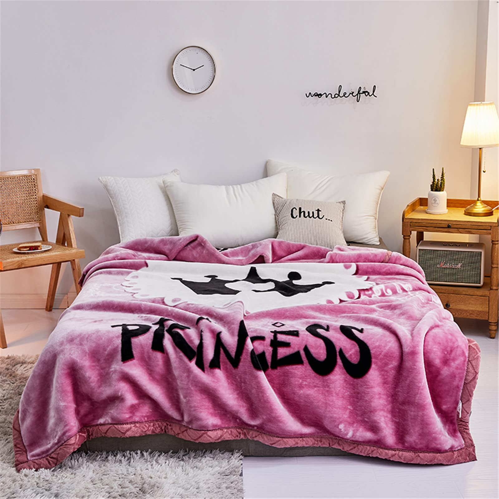 Manta Felpa de Franela Y Sherpa Invierno, Suave Gruesa Caliente Hipoalérgica Reversible para Cama Y Sofá Y Colcha, Cubre Mantas para Hogar, Oficina, Viaje (A8,180x220cm(3kg))